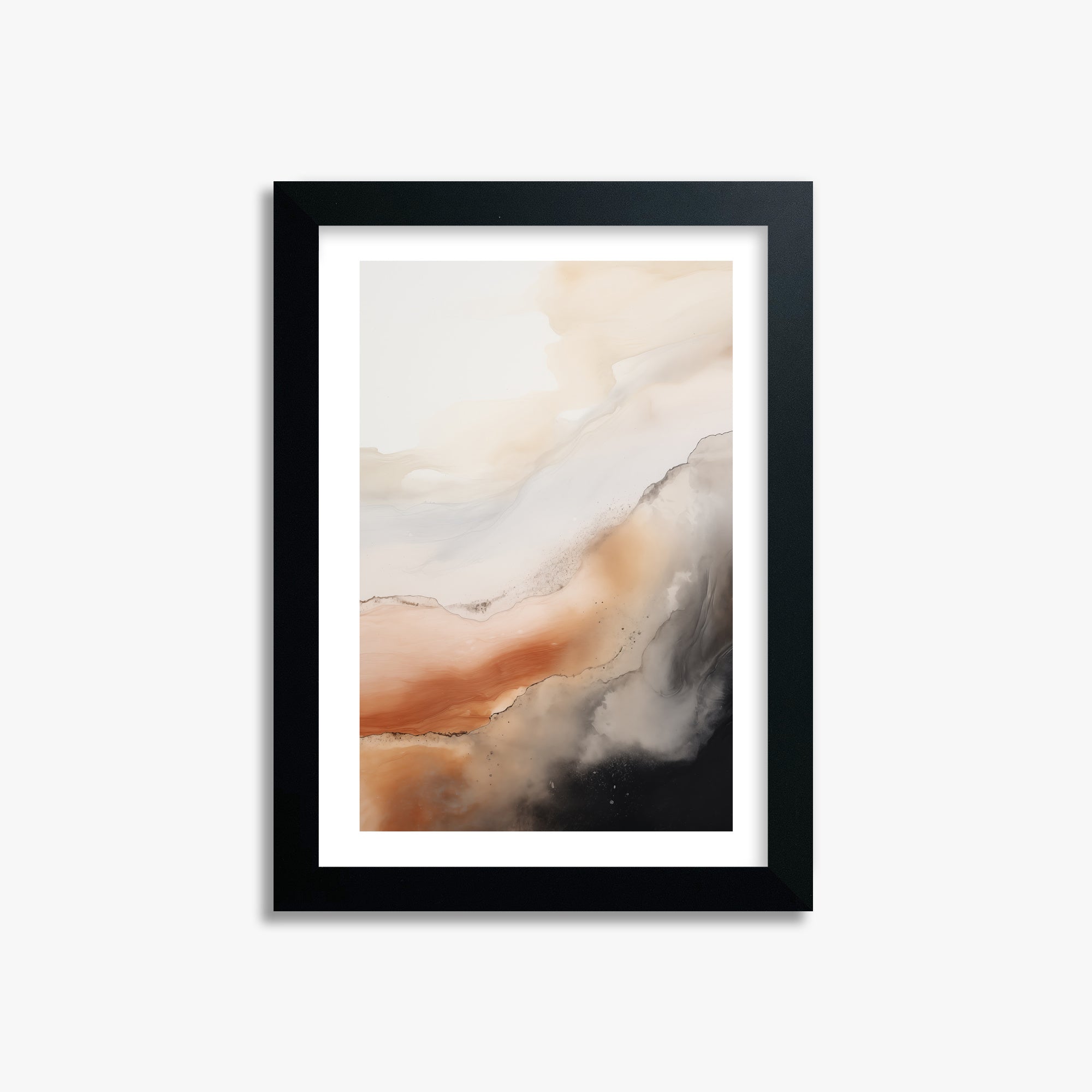 Desert Storm Horizon, 21x30cm Black Framed Art Reproduction