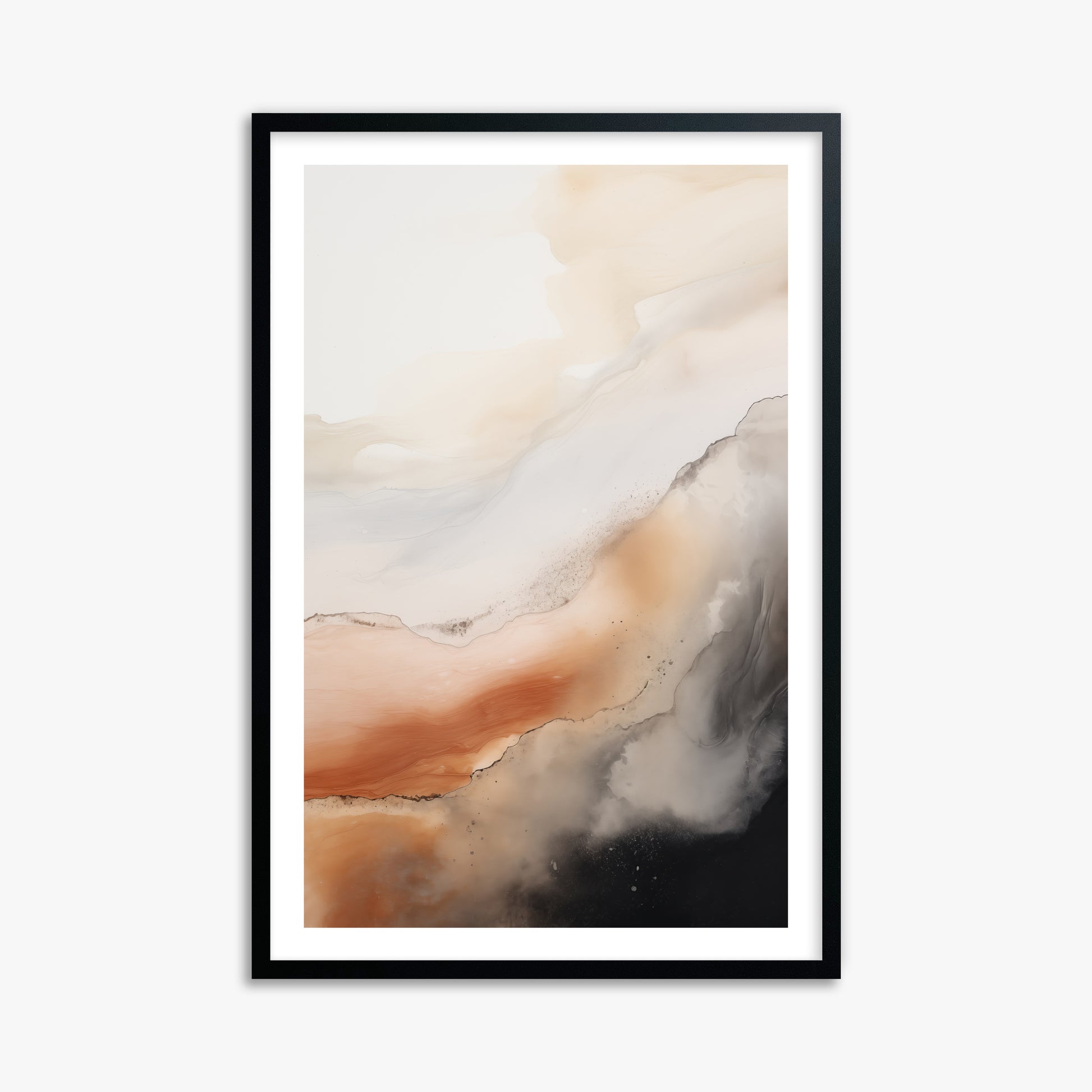 Desert Storm Horizon, 61x91cm Black Framed Art Reproduction