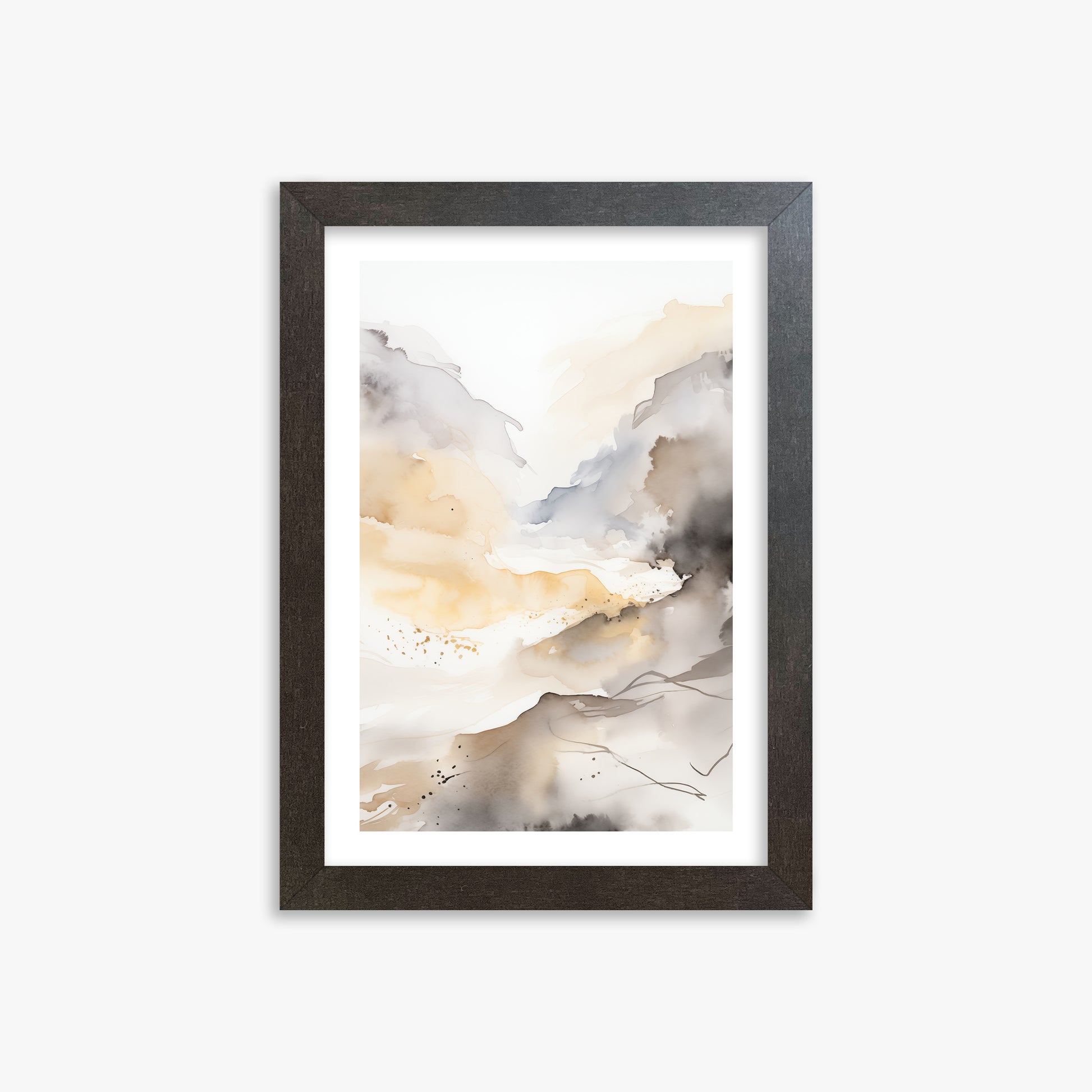 Valley Glow, 21x30cm Framed Art Reproduction With Espresso Frame