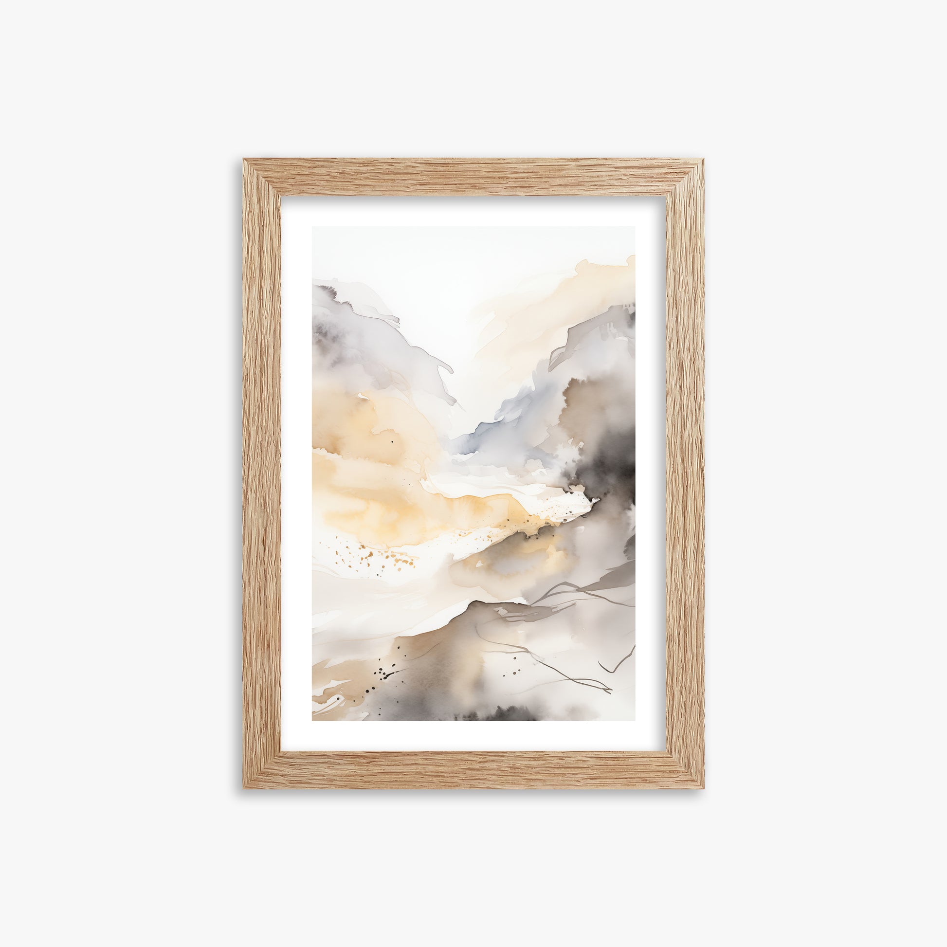 Valley Glow, 21x30cm Framed Art Reproduction With Raw Oak Frame
