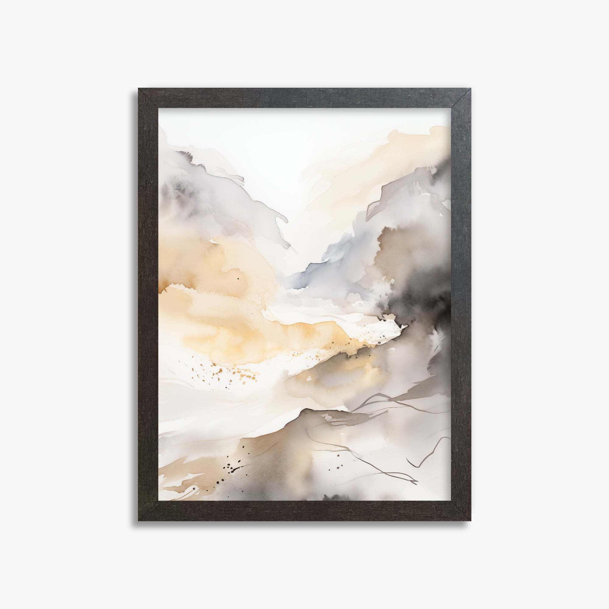 Valley Glow, 30x40cm Framed Art Reproduction With Espresso Frame