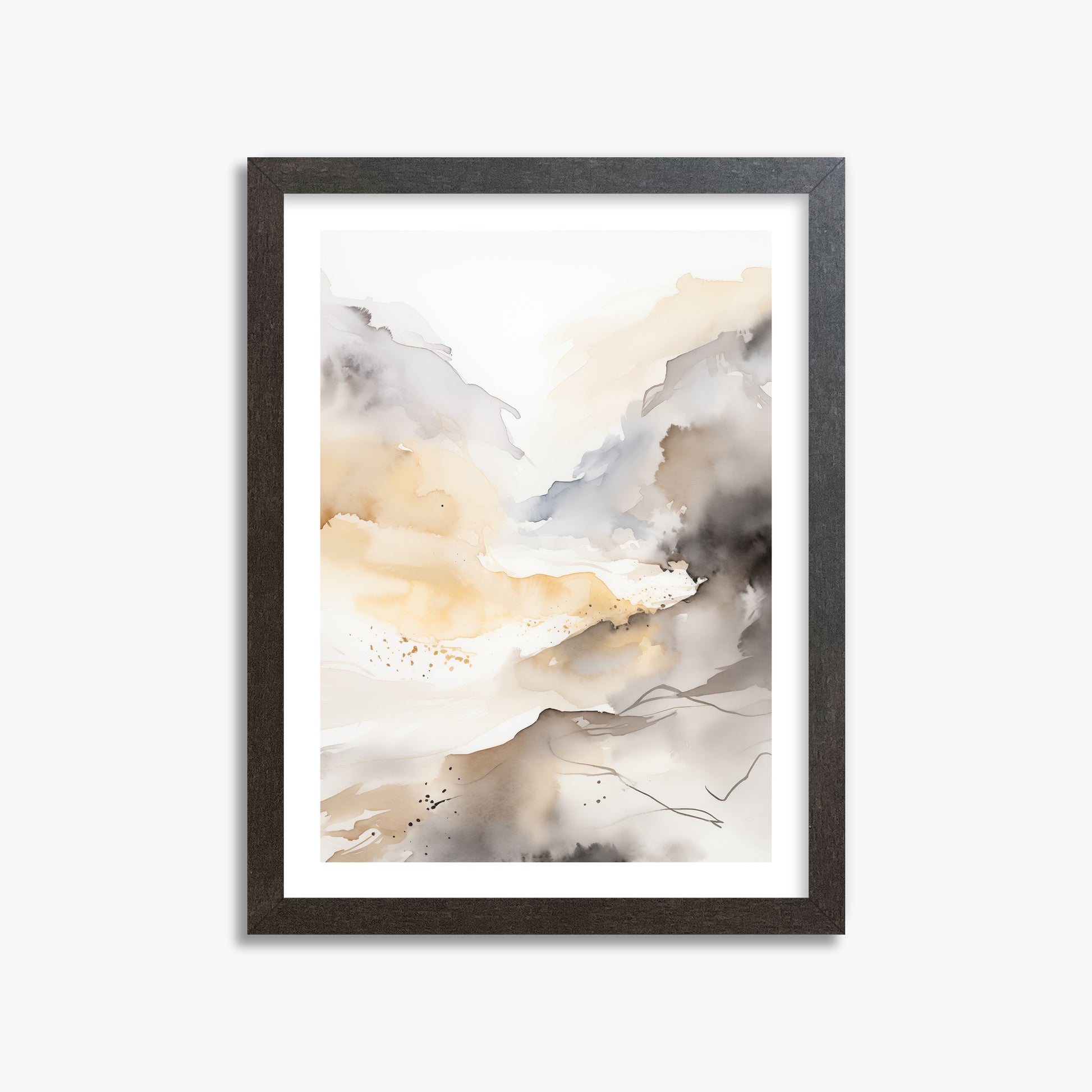 Valley Glow, 30x40cm Framed Art Reproduction With Espresso Frame