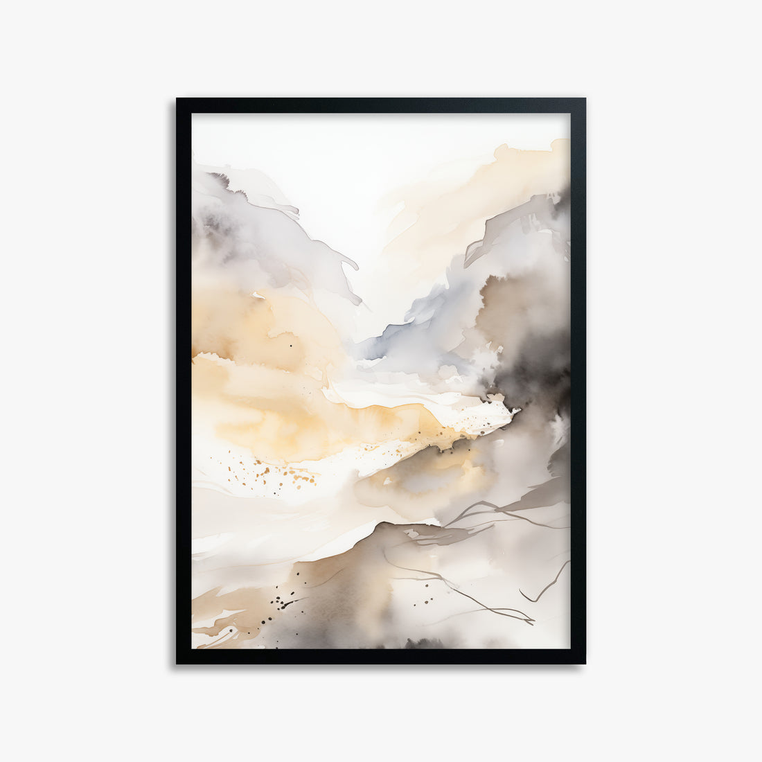Valley Glow, 50x70cm Framed Poster With Black Frame
