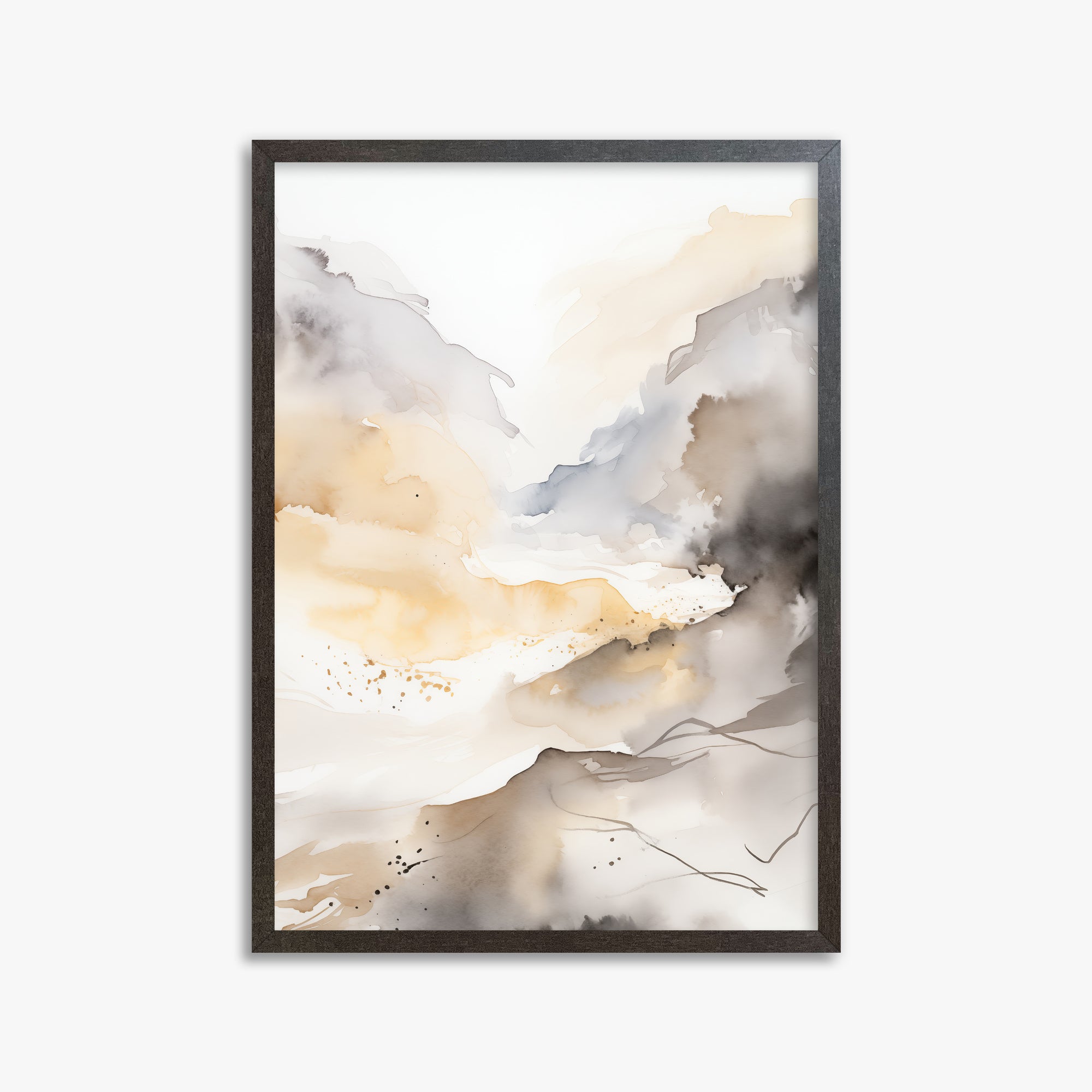 Valley Glow, 50x70cm Framed Art Reproduction With Espresso Frame
