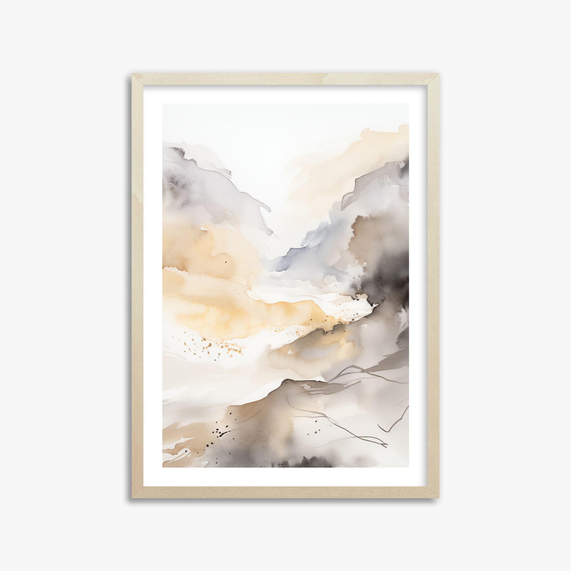 Valley Glow, 50x70cm Framed Art Reproduction With Lime Wood Frame