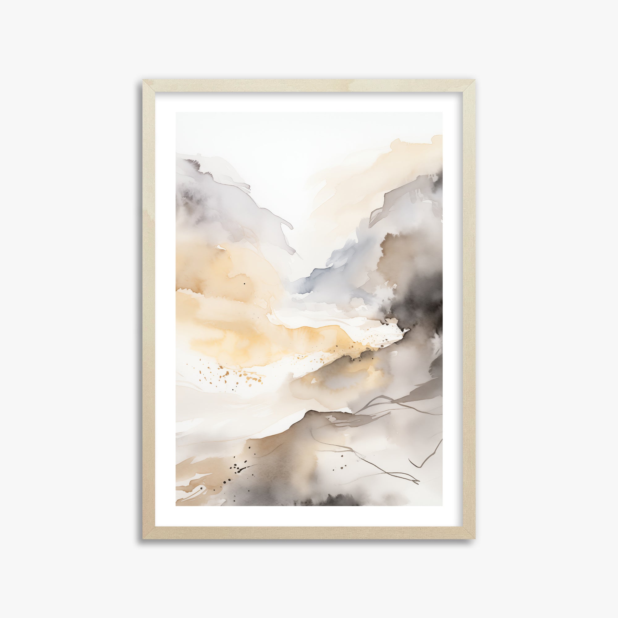 Valley Glow, 50x70cm Framed Art Reproduction With Lime Wood Frame