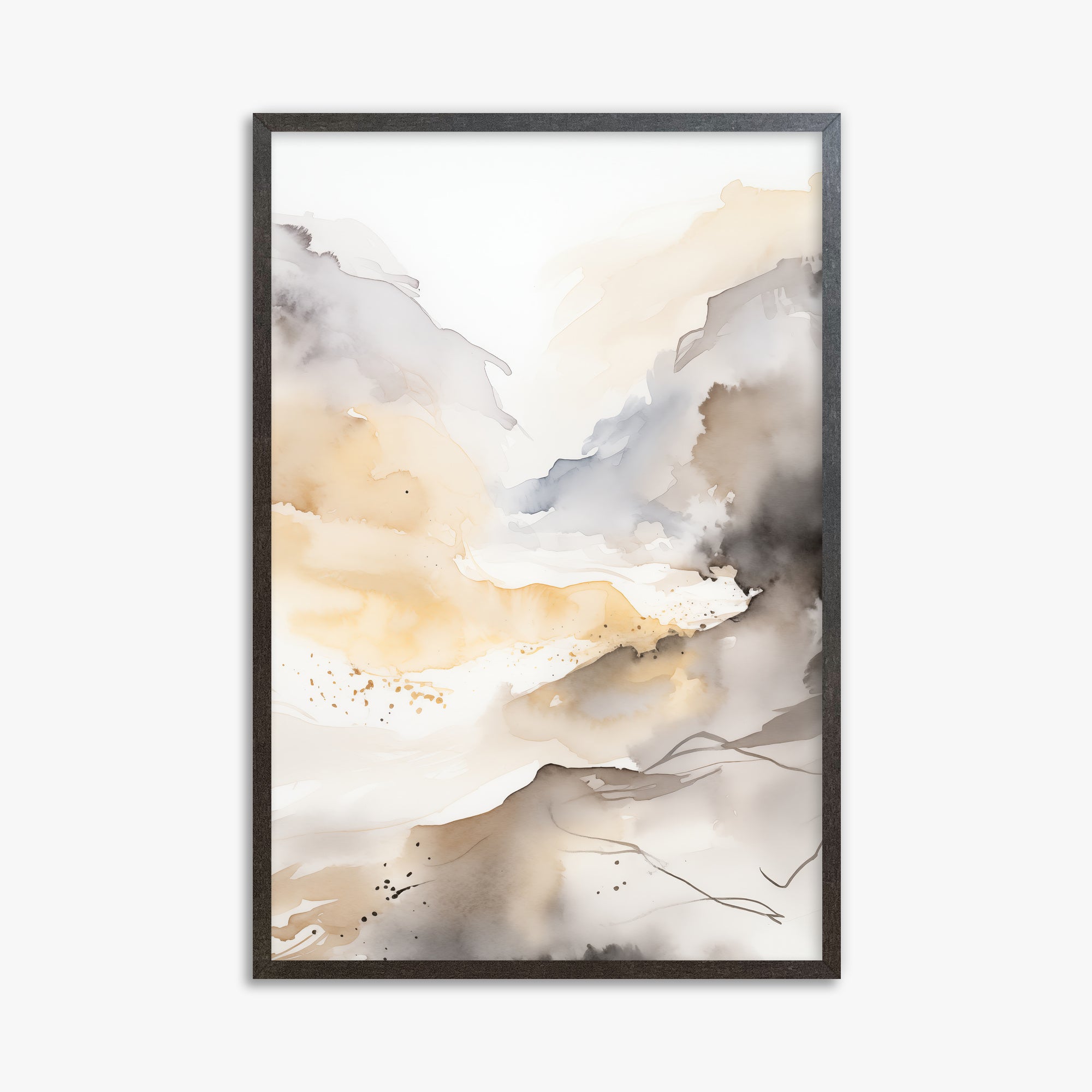 Valley Glow, 61x91cm Framed Art Reproduction With Espresso Frame