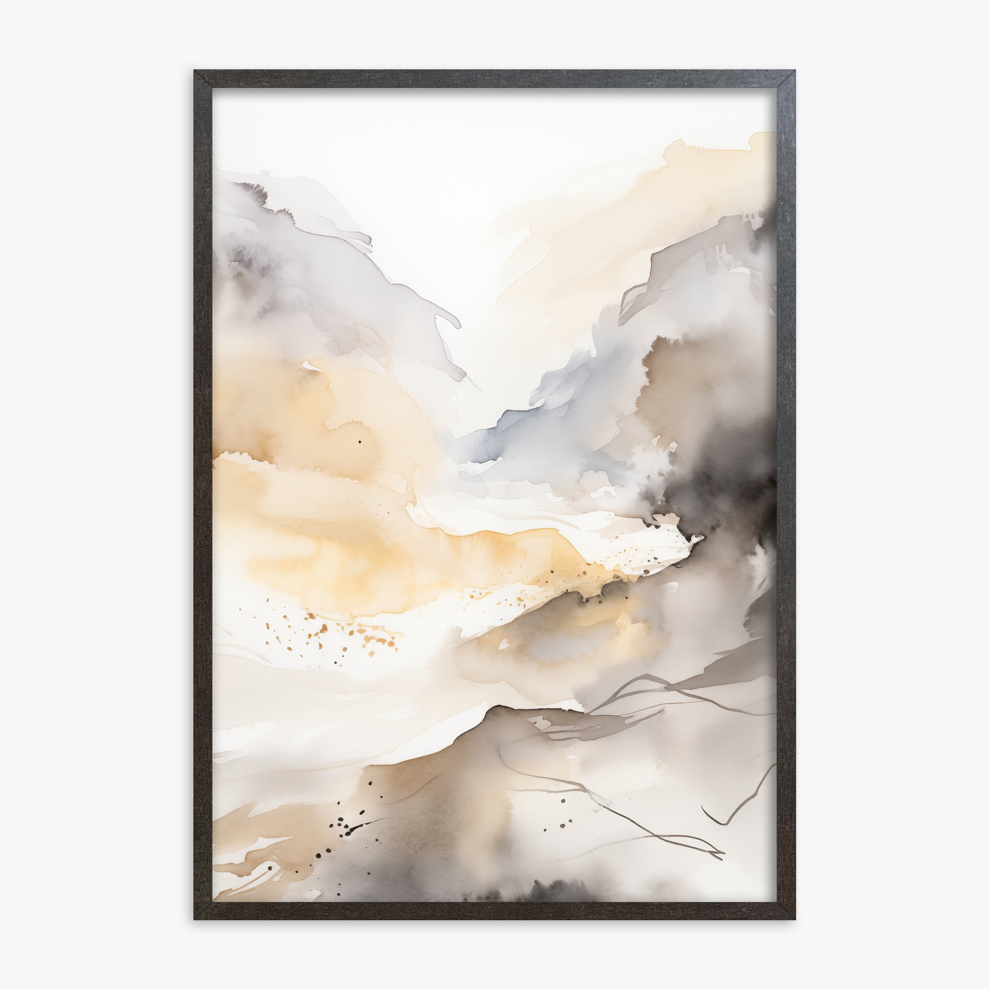 Valley Glow, 70x100cm Framed Art Reproduction With Espresso Frame