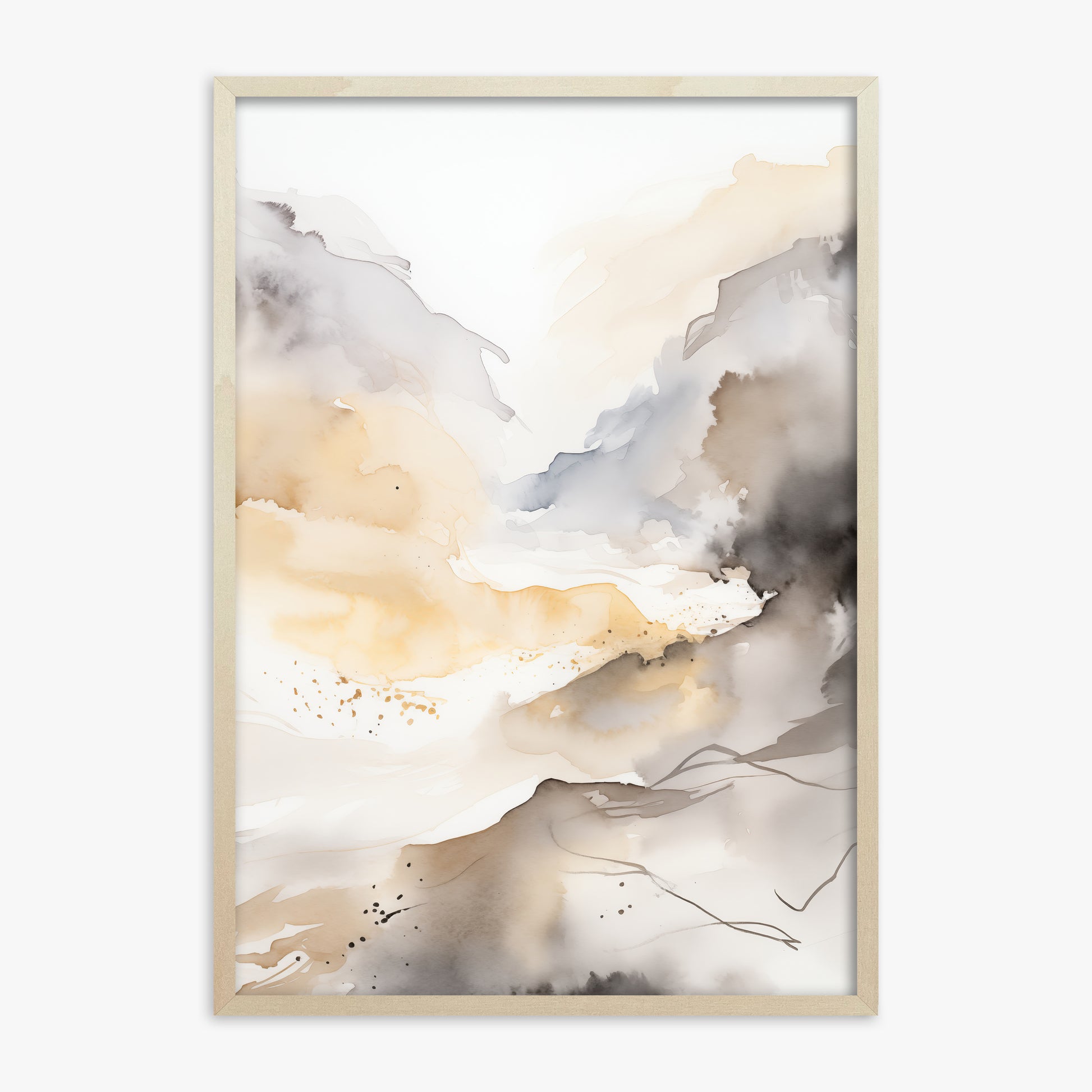 Valley Glow, 70x100cm Framed Art Reproduction With Lime Wood Frame