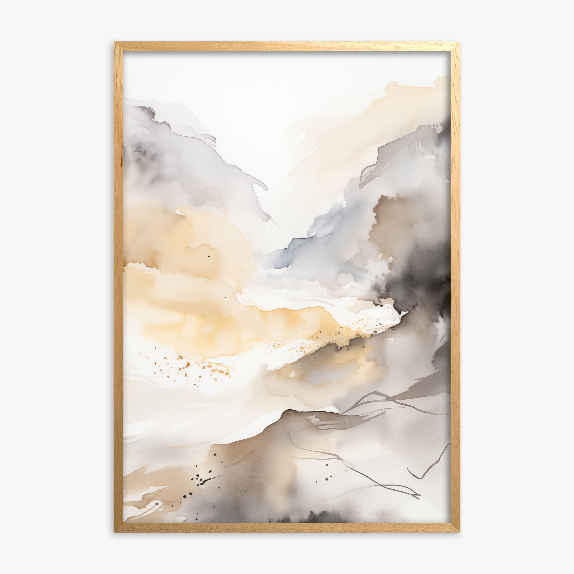 Valley Glow, Oak Framed Poster With Oak Frame