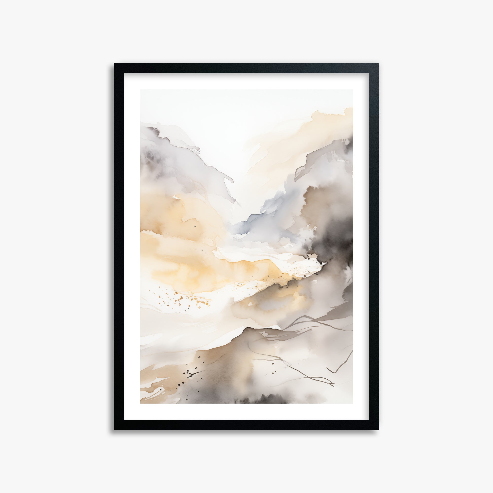 Valley Glow, 50x70cm Black Framed Art Reproduction