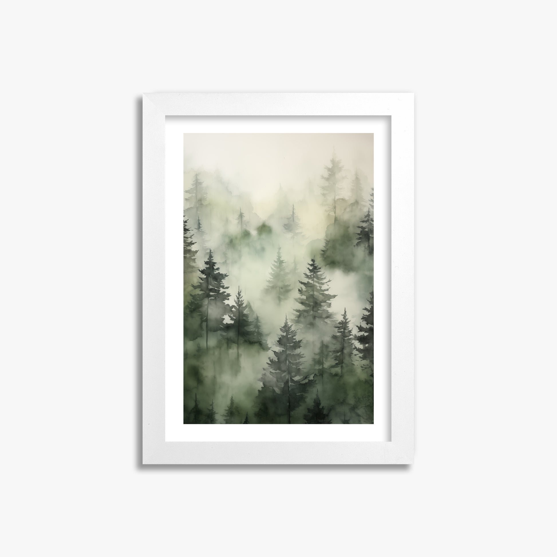 Misty Pines Serenity, 21x30cm Whitek Framed Art Reproduction