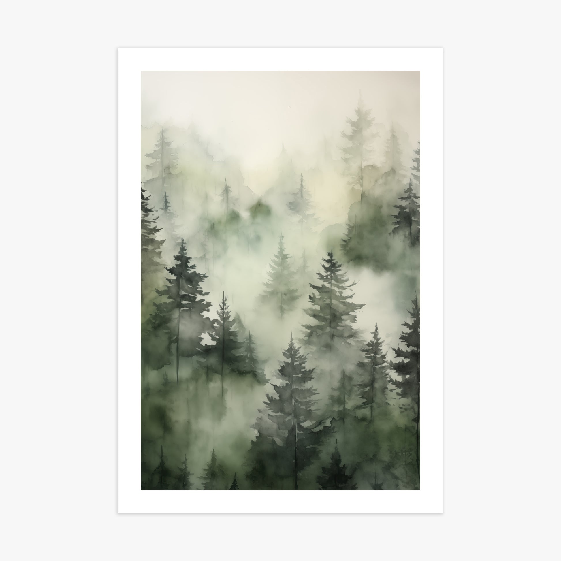 Misty Pines Serenity, 70x100cm Printed Poster