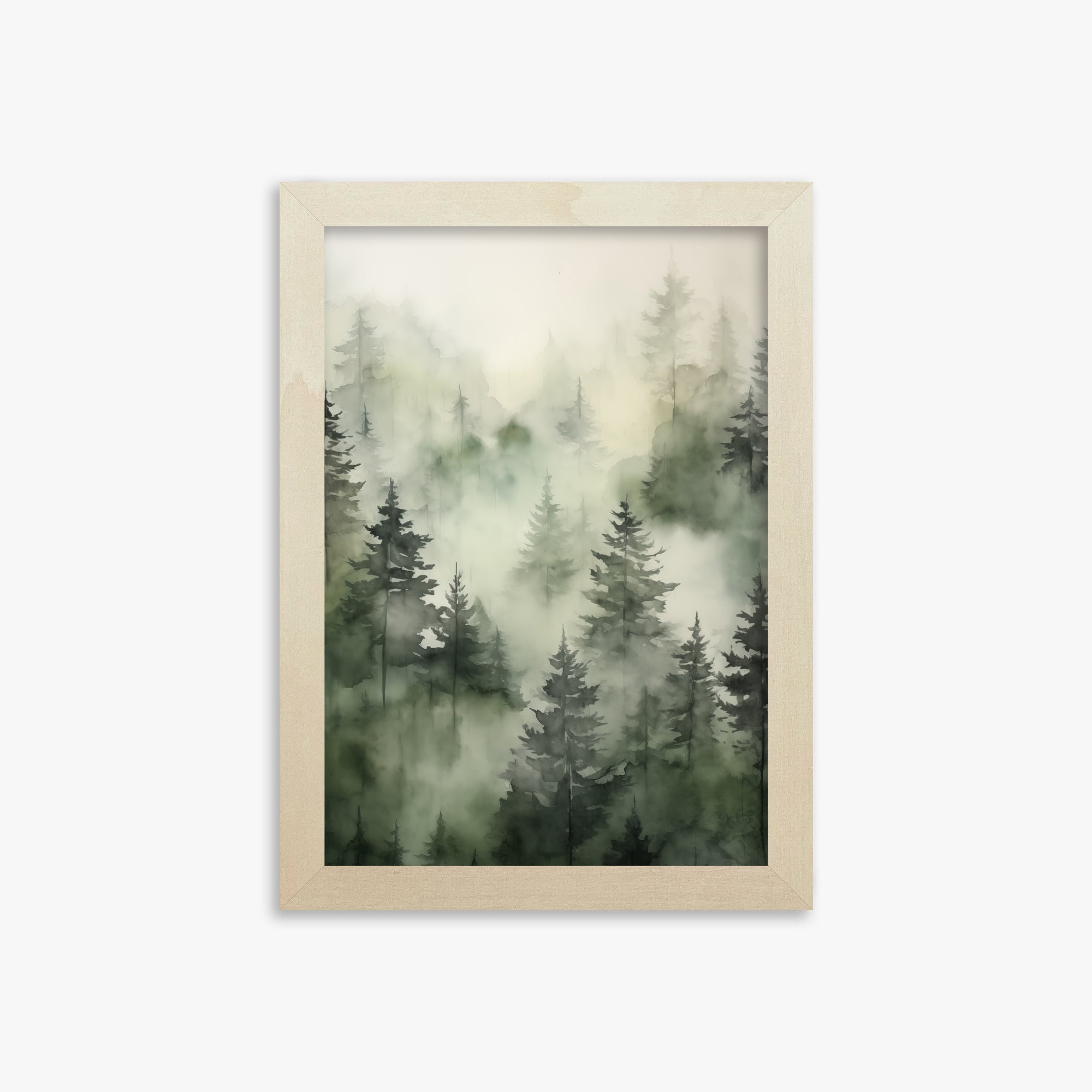 Serenità dei pini nebbiosi