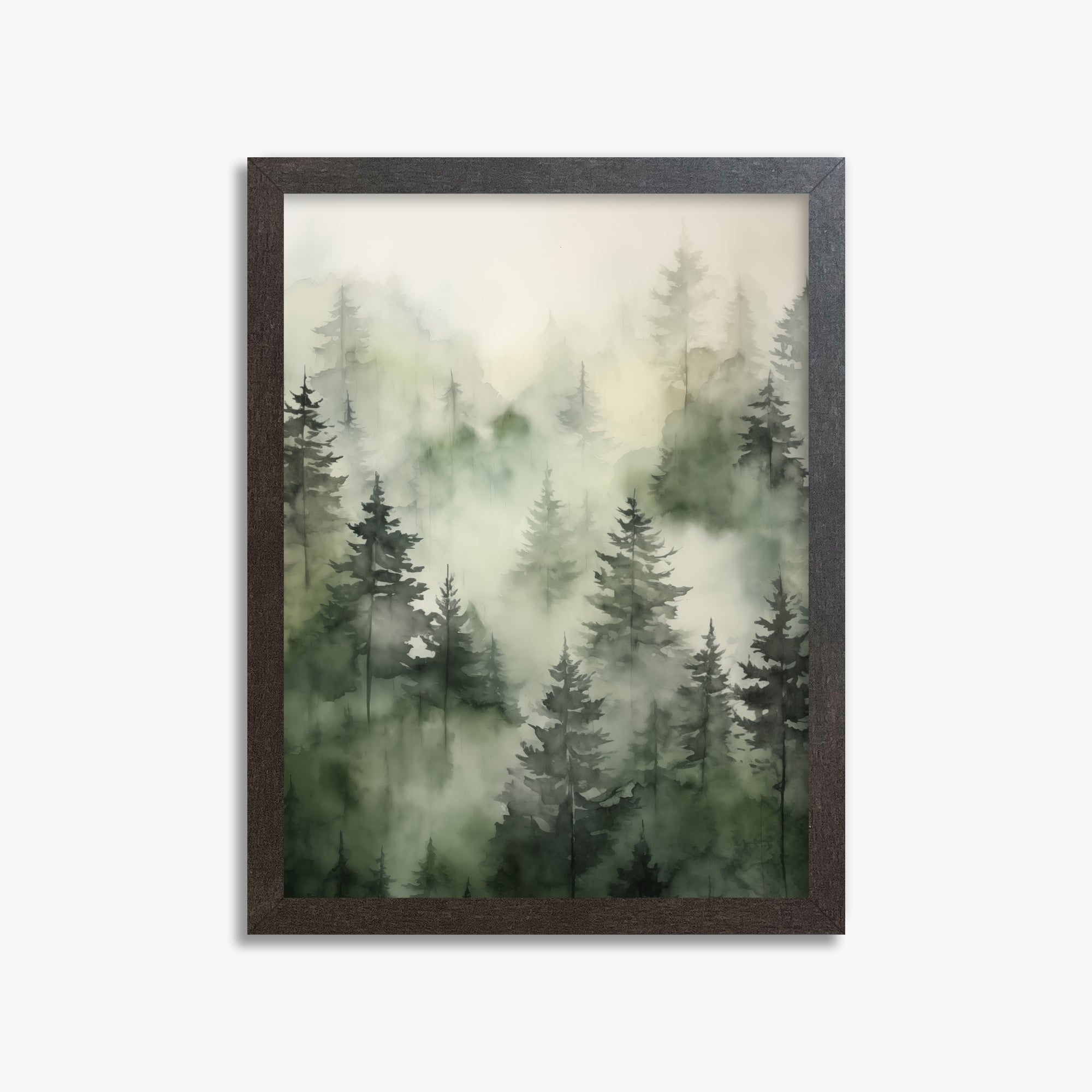 Serenità dei pini nebbiosi