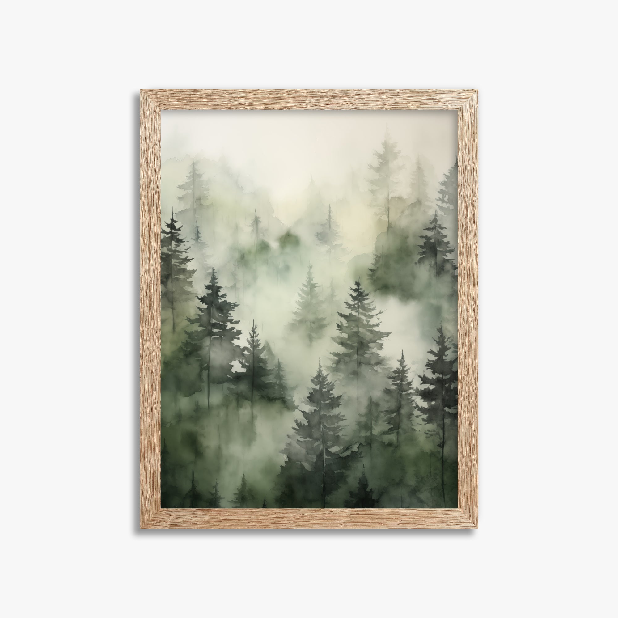 Serenità dei pini nebbiosi