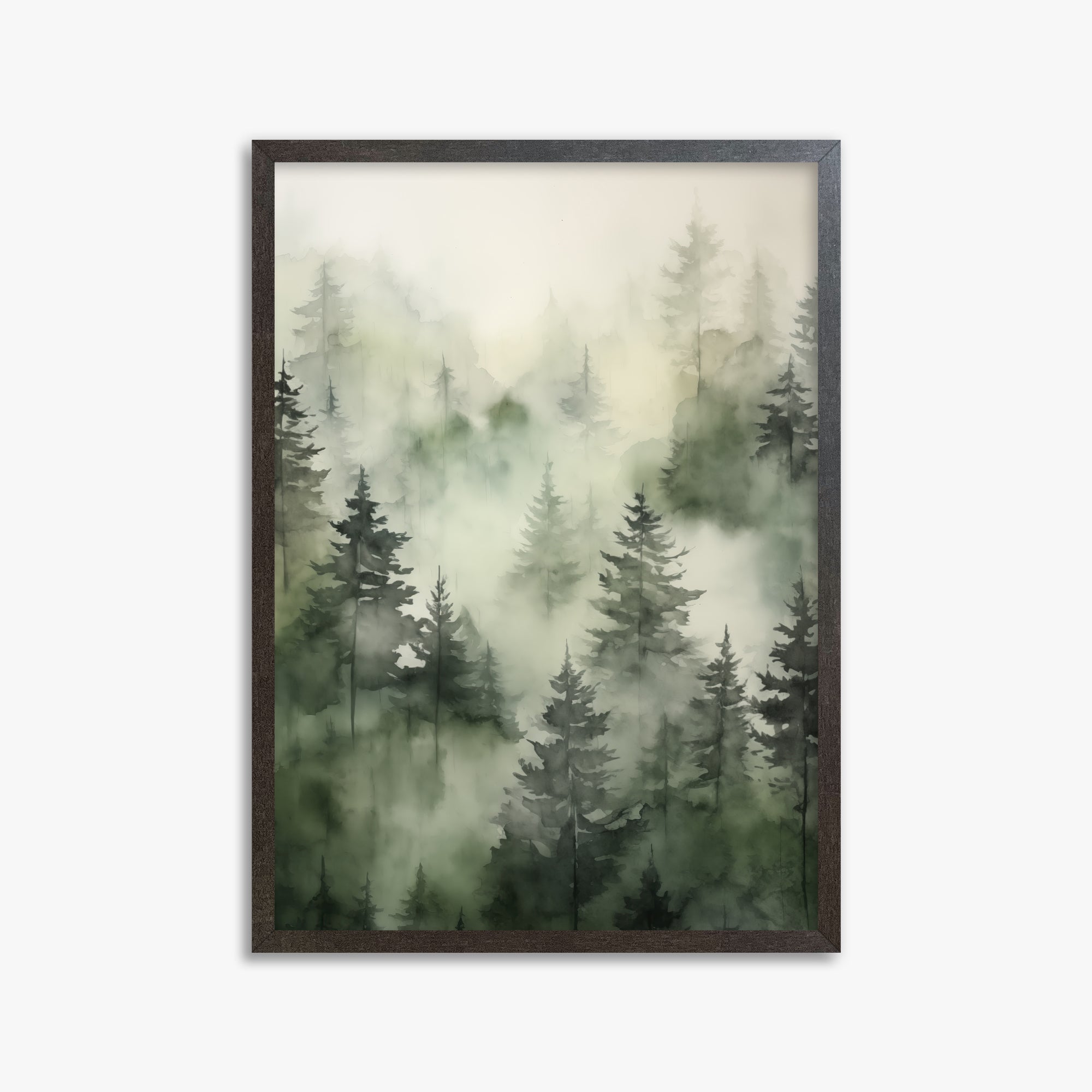 Serenità dei pini nebbiosi