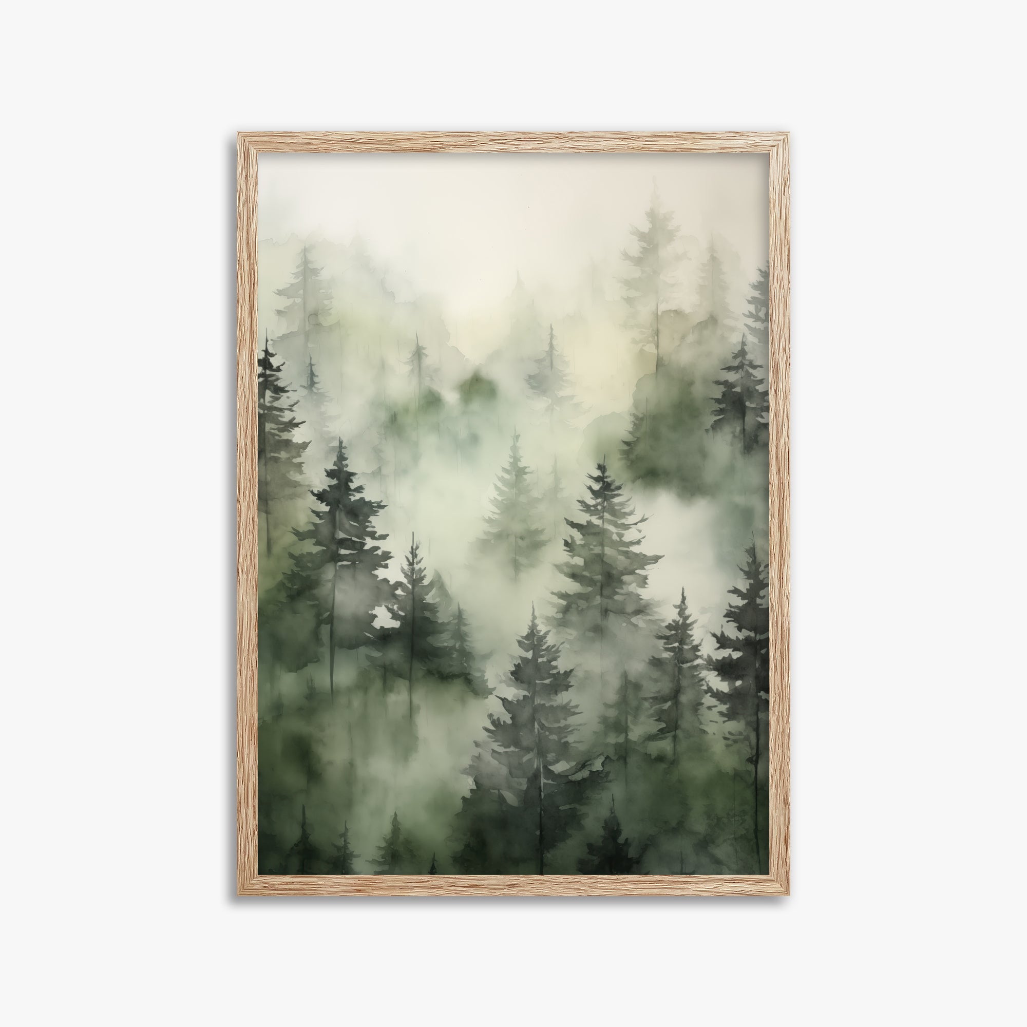 Serenità dei pini nebbiosi