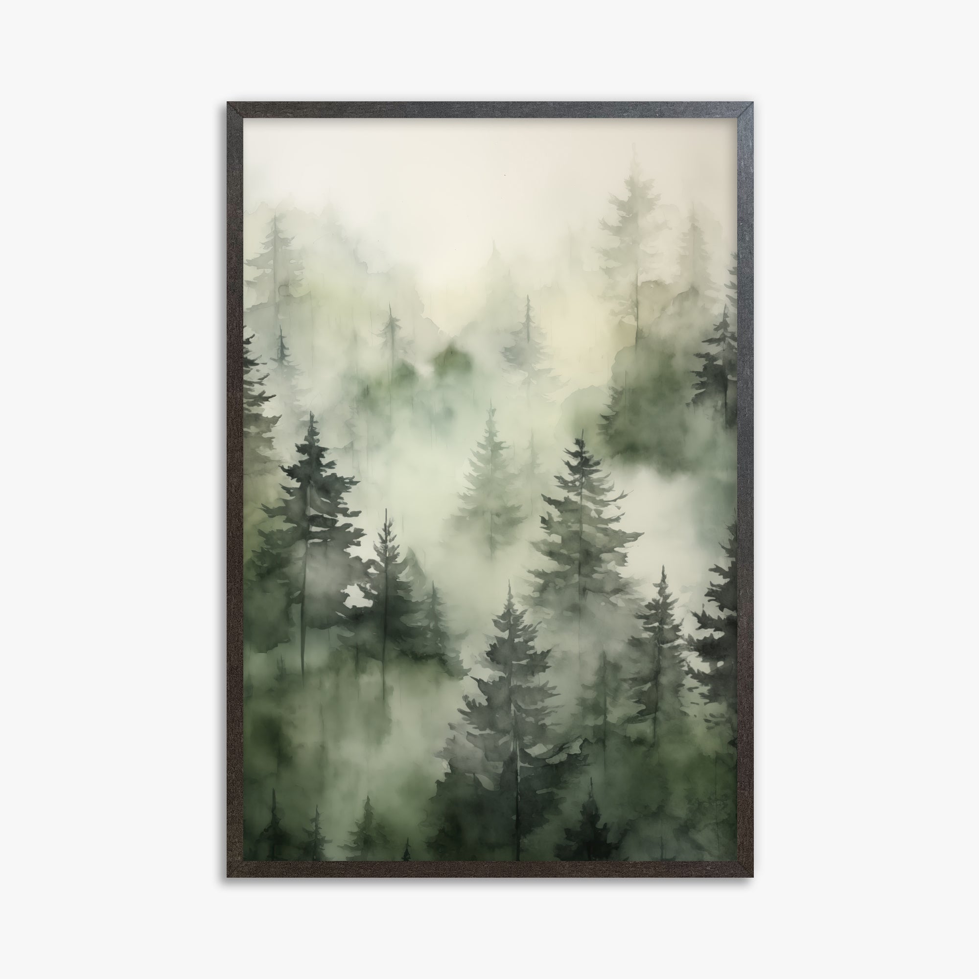 Serenità dei pini nebbiosi