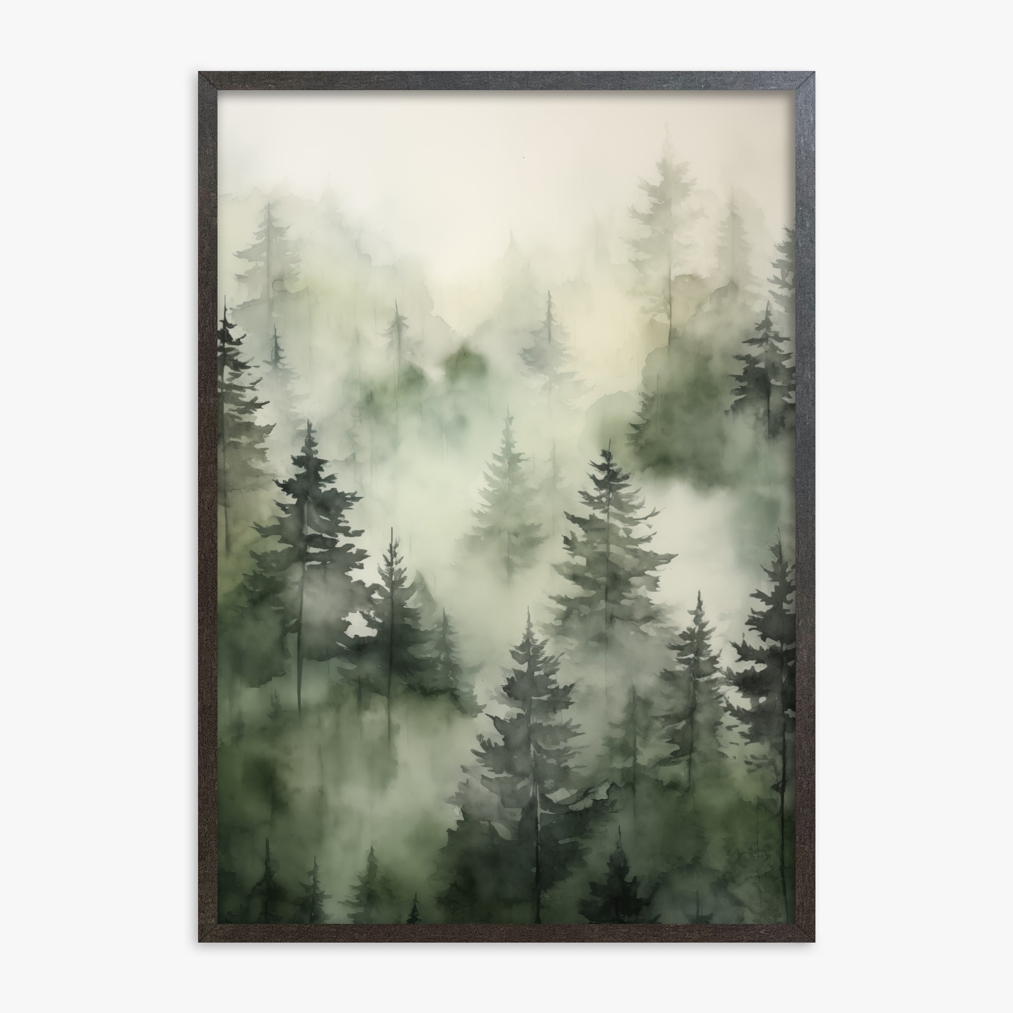 Serenità dei pini nebbiosi