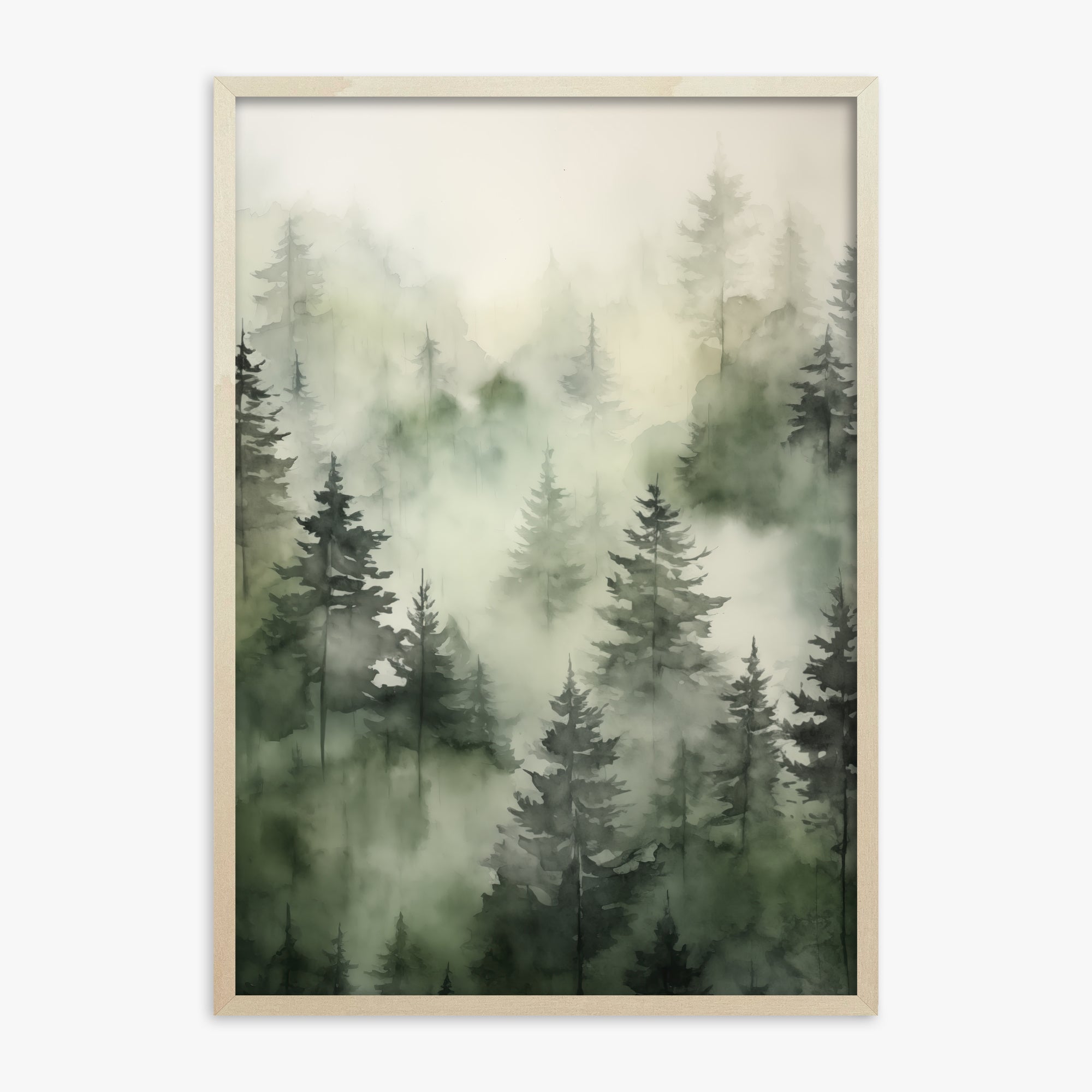 Serenità dei pini nebbiosi
