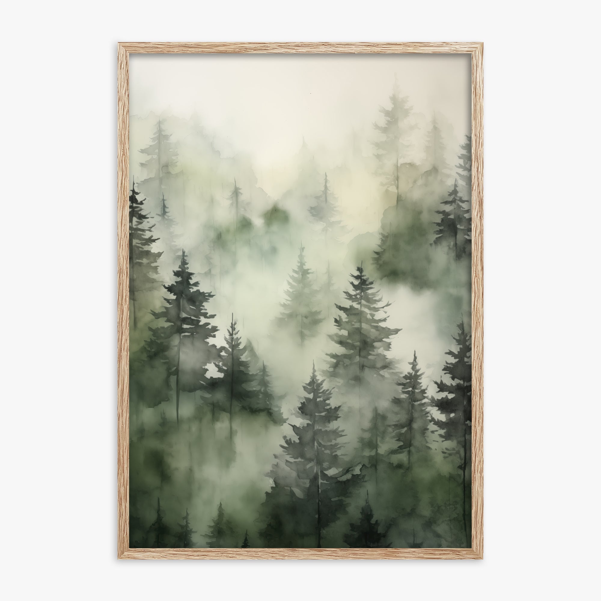 Serenità dei pini nebbiosi