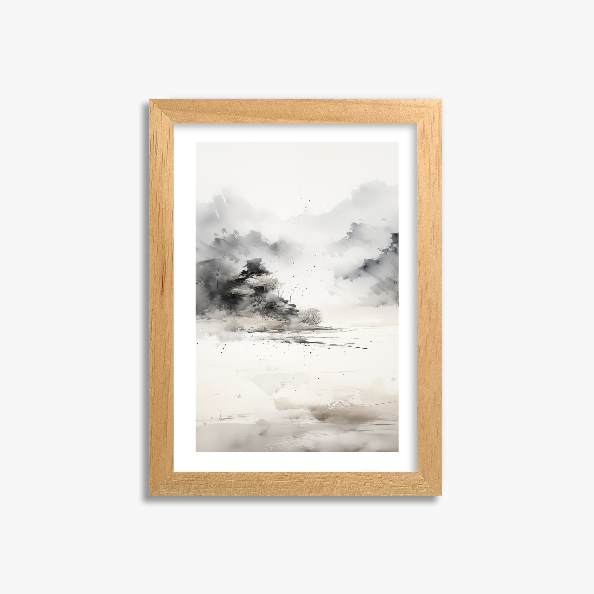 Misty Mountain Whisper, 21x30cm Oak Framed Art Reproduction