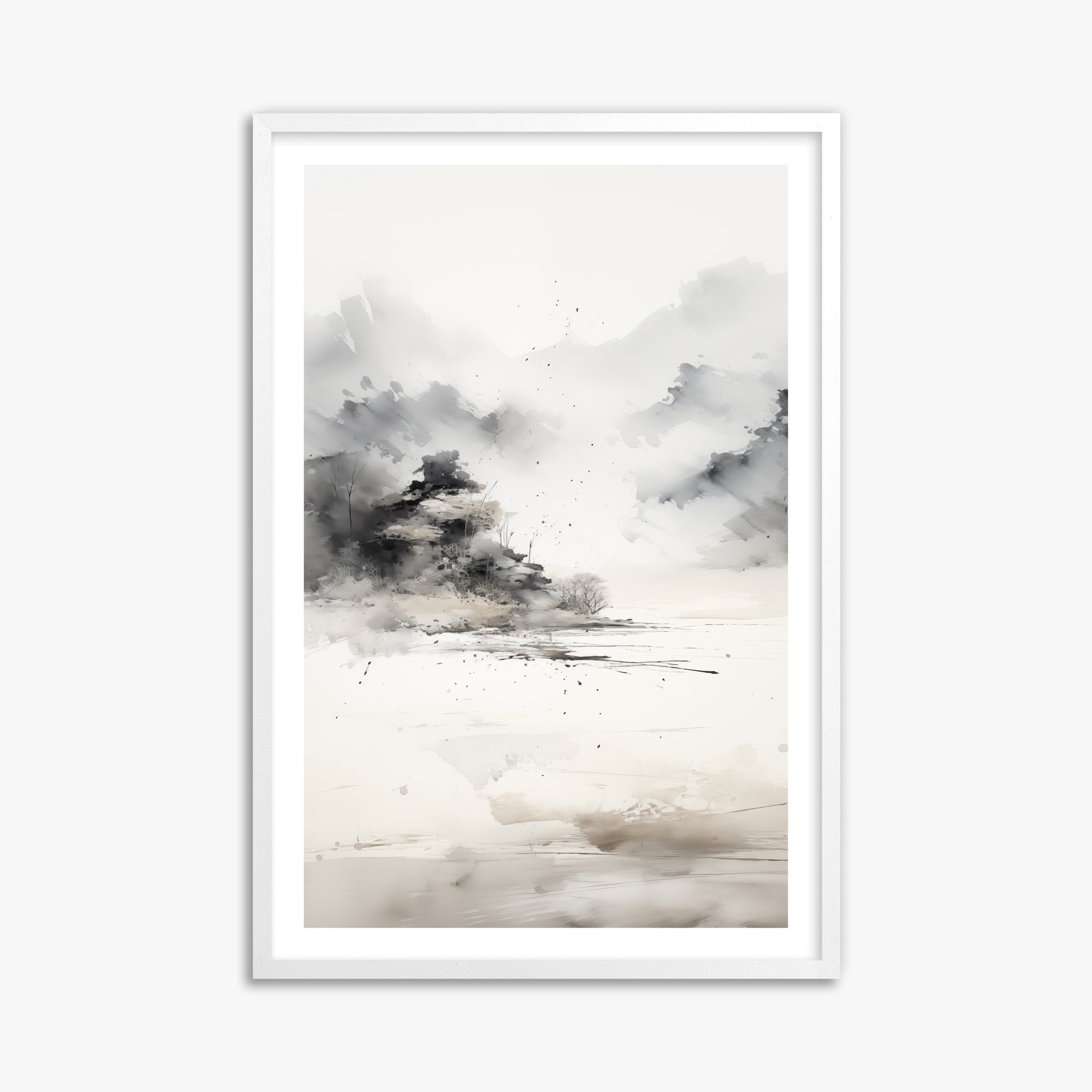 Misty Mountain Whisper, 61x91cm Whitek Framed Art Reproduction