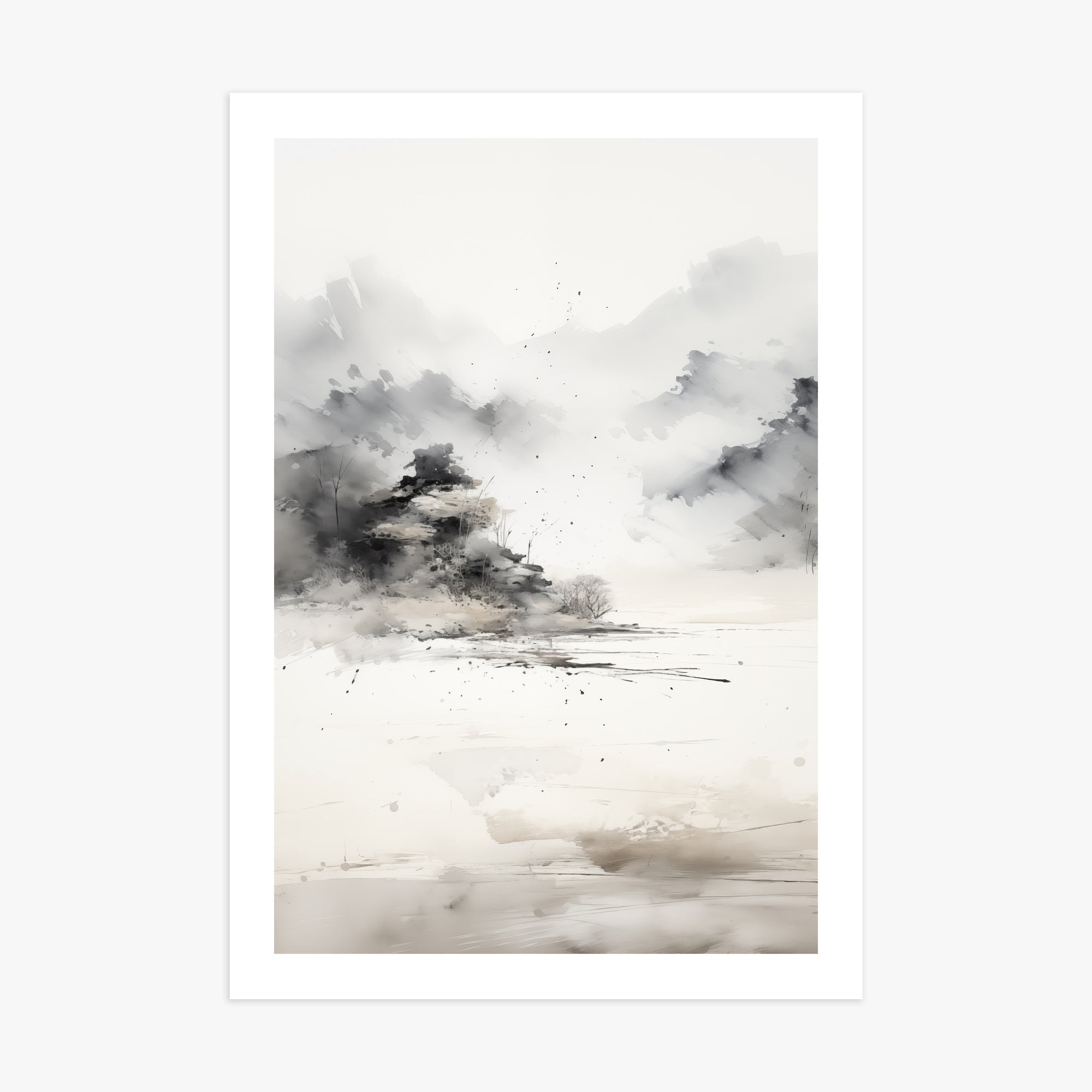 Misty Mountain Whisper, 70x100cm Printed Poster