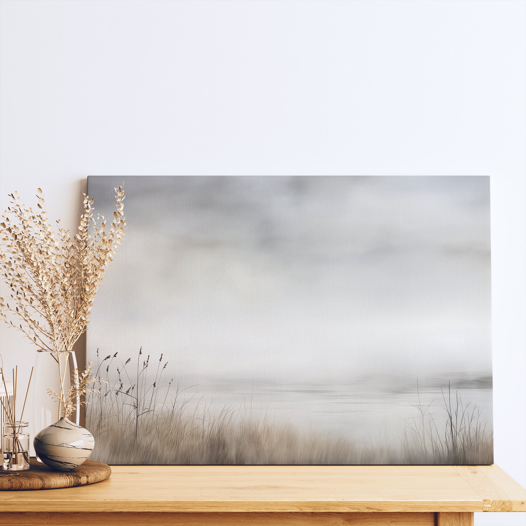 Misty Shoreline Serenity