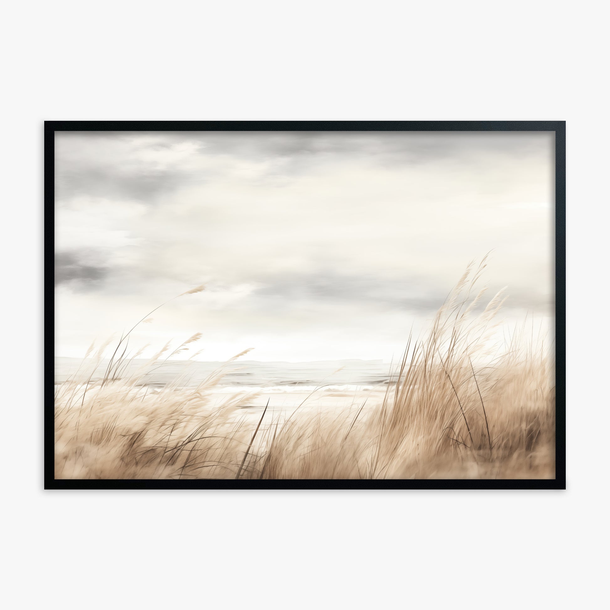 Whispers of the Dunes, Black Framed Poster With Black Frame