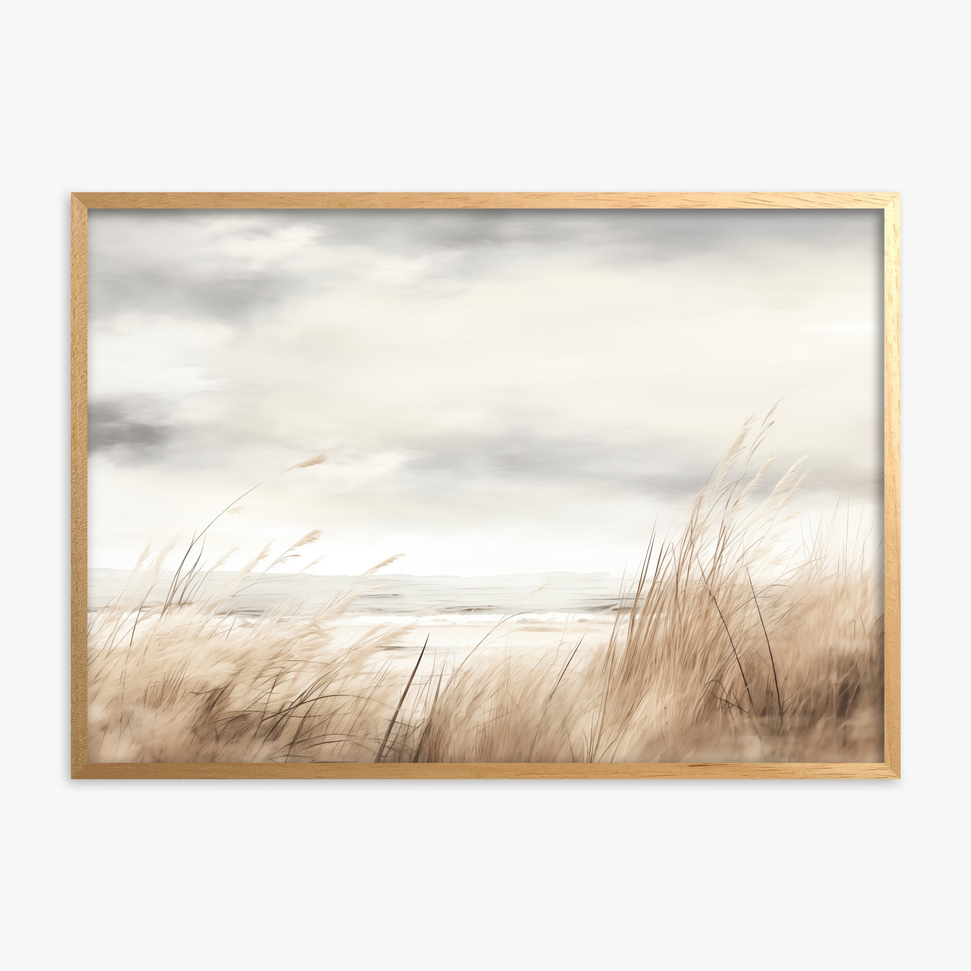 Whispers of the Dunes, Oak Framed Poster With Oak Frame