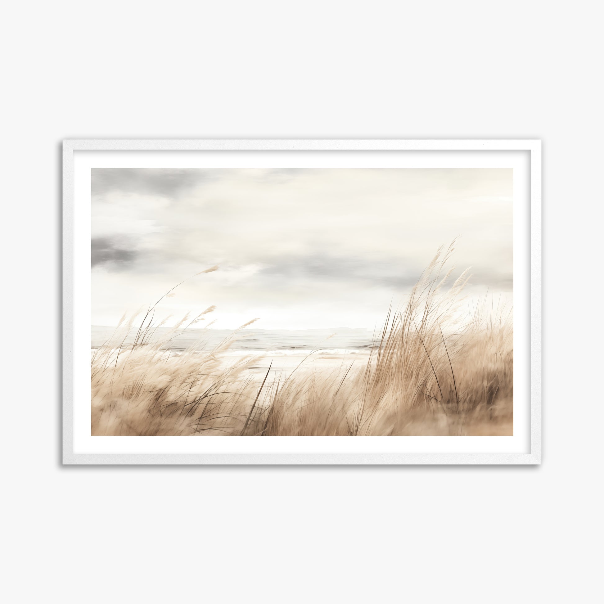 Whispers of the Dunes, 61x91cm Framed Poster With White Frame