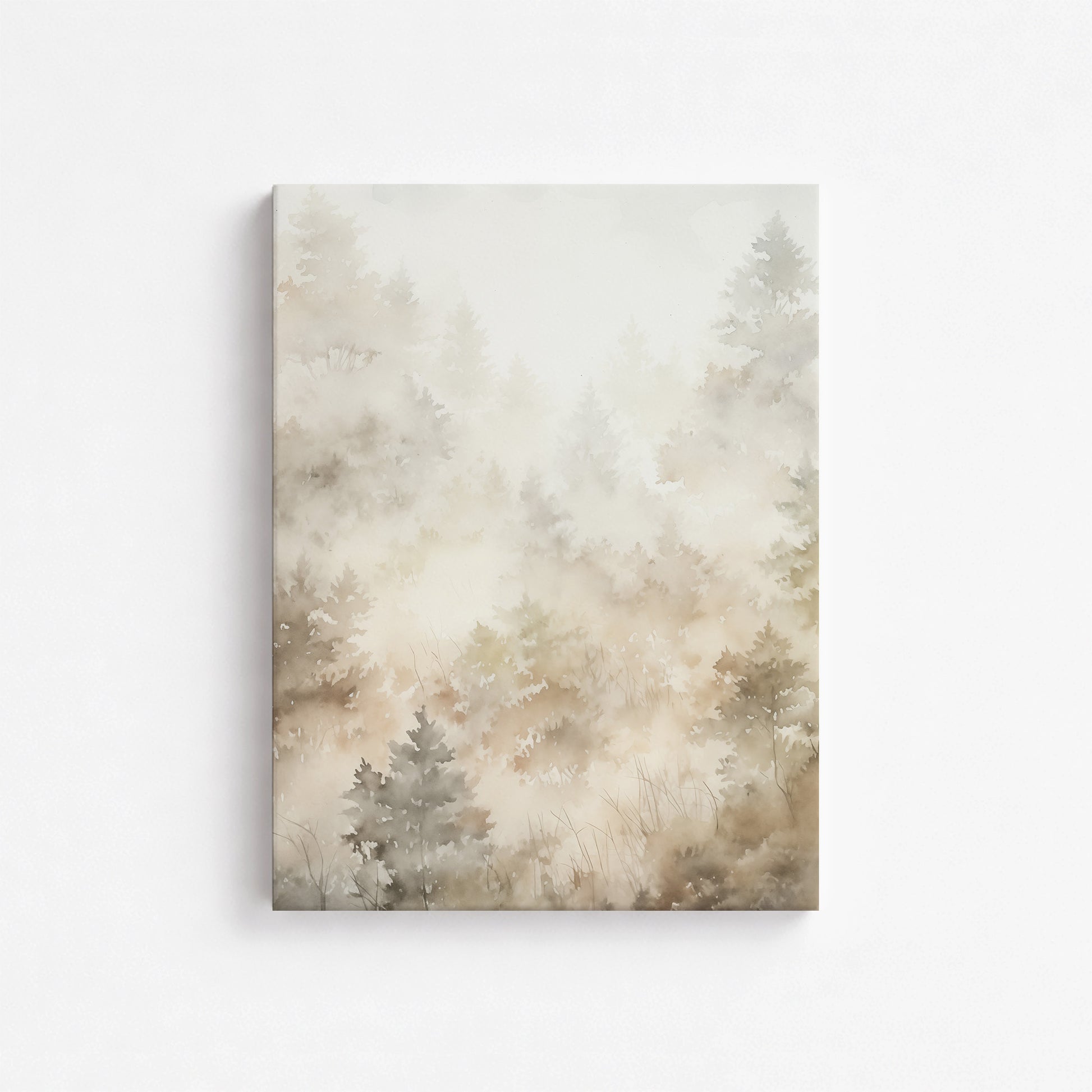 Misty Forest Whispers, 30x40cm Satin Canvas Art Reproduction