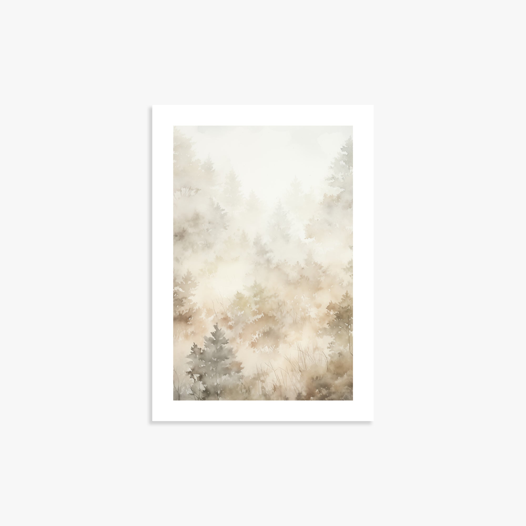 Misty Forest Whispers, 21x30cm Printed Poster
