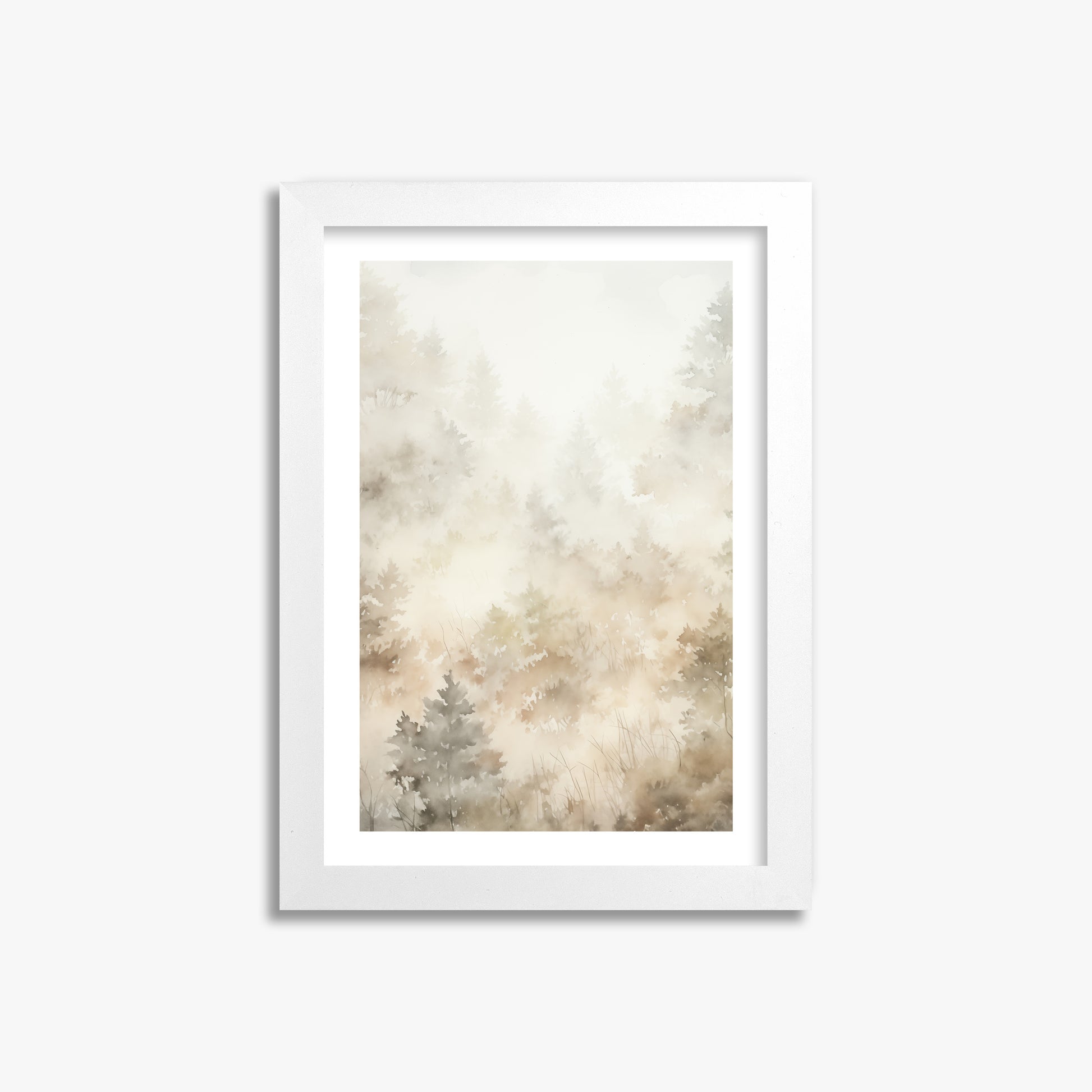 Misty Forest Whispers, 21x30cm Whitek Framed Art Reproduction