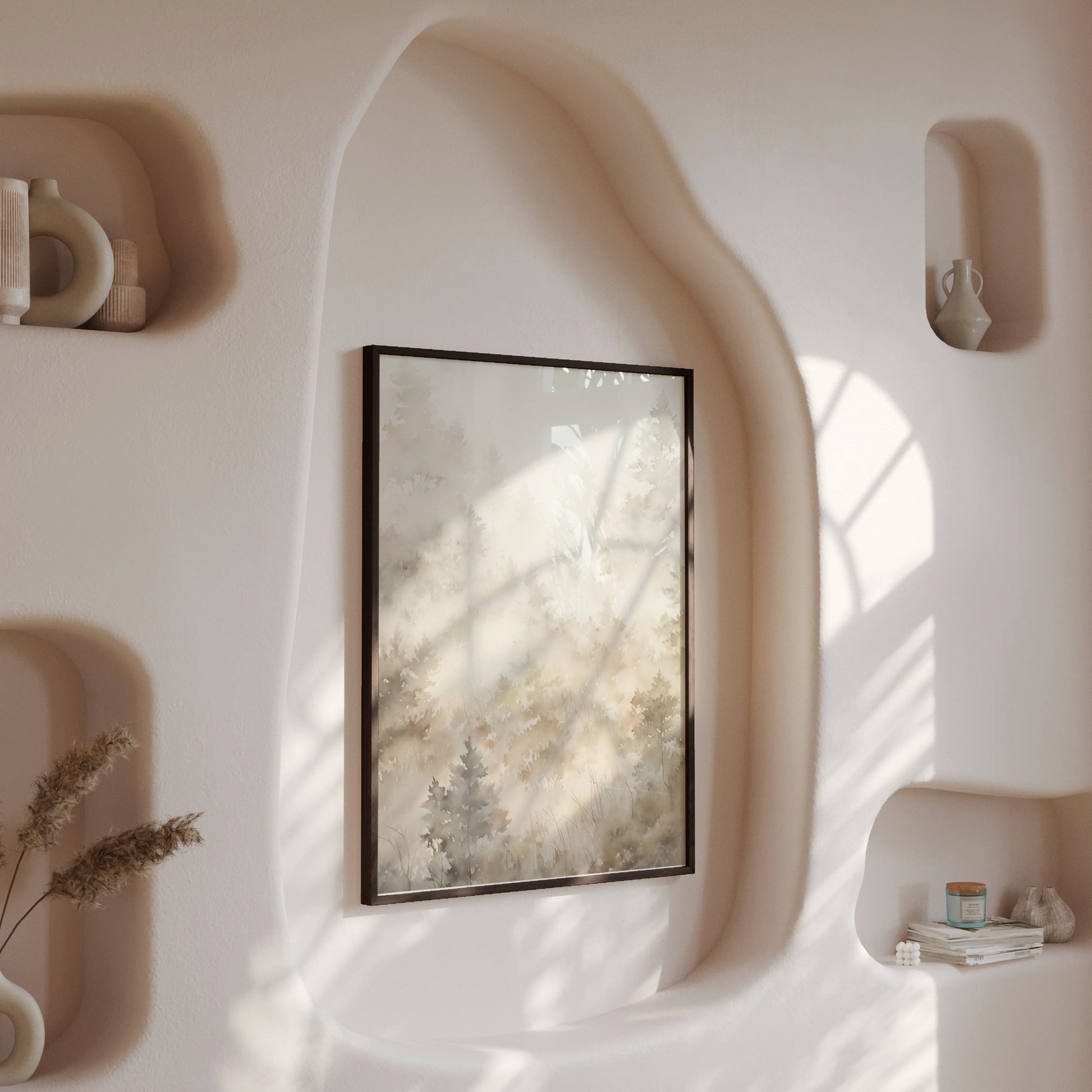 Design Concept No. 13 for Misty Forest Whispers Modern Poster Art