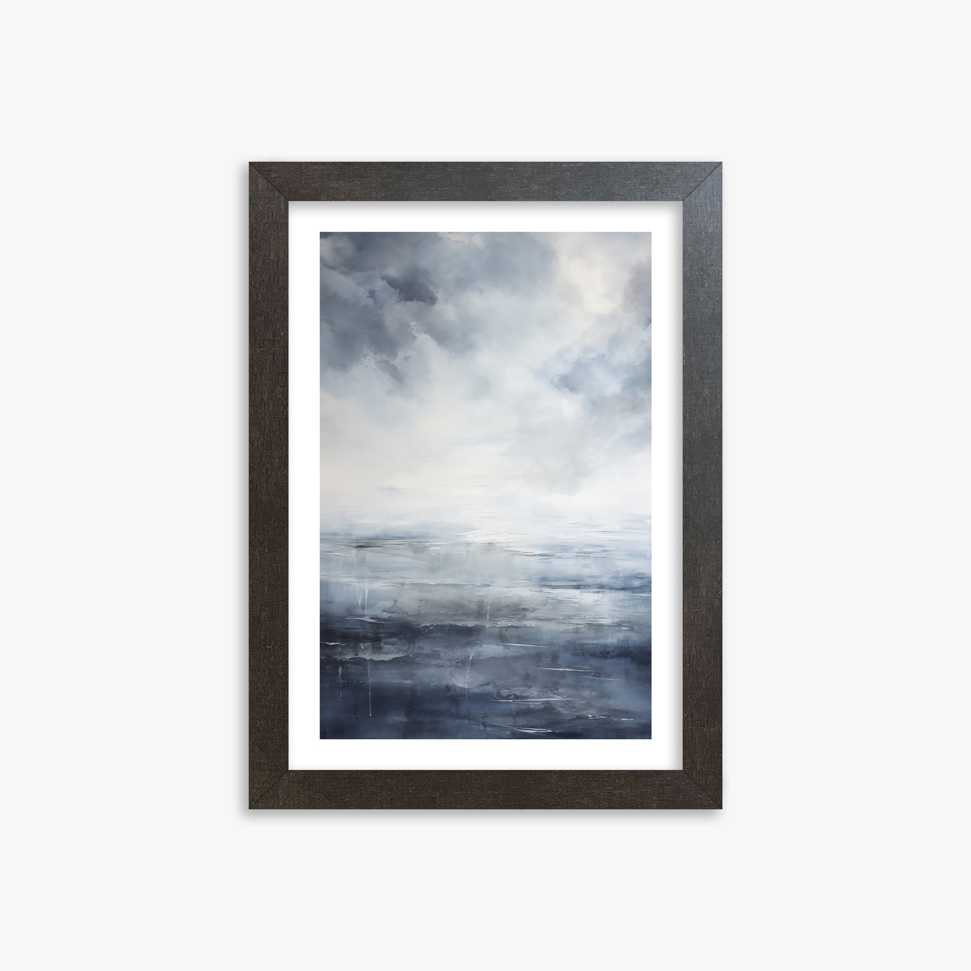 Tempest Mirror, 21x30cm Framed Art Reproduction With Espresso Frame