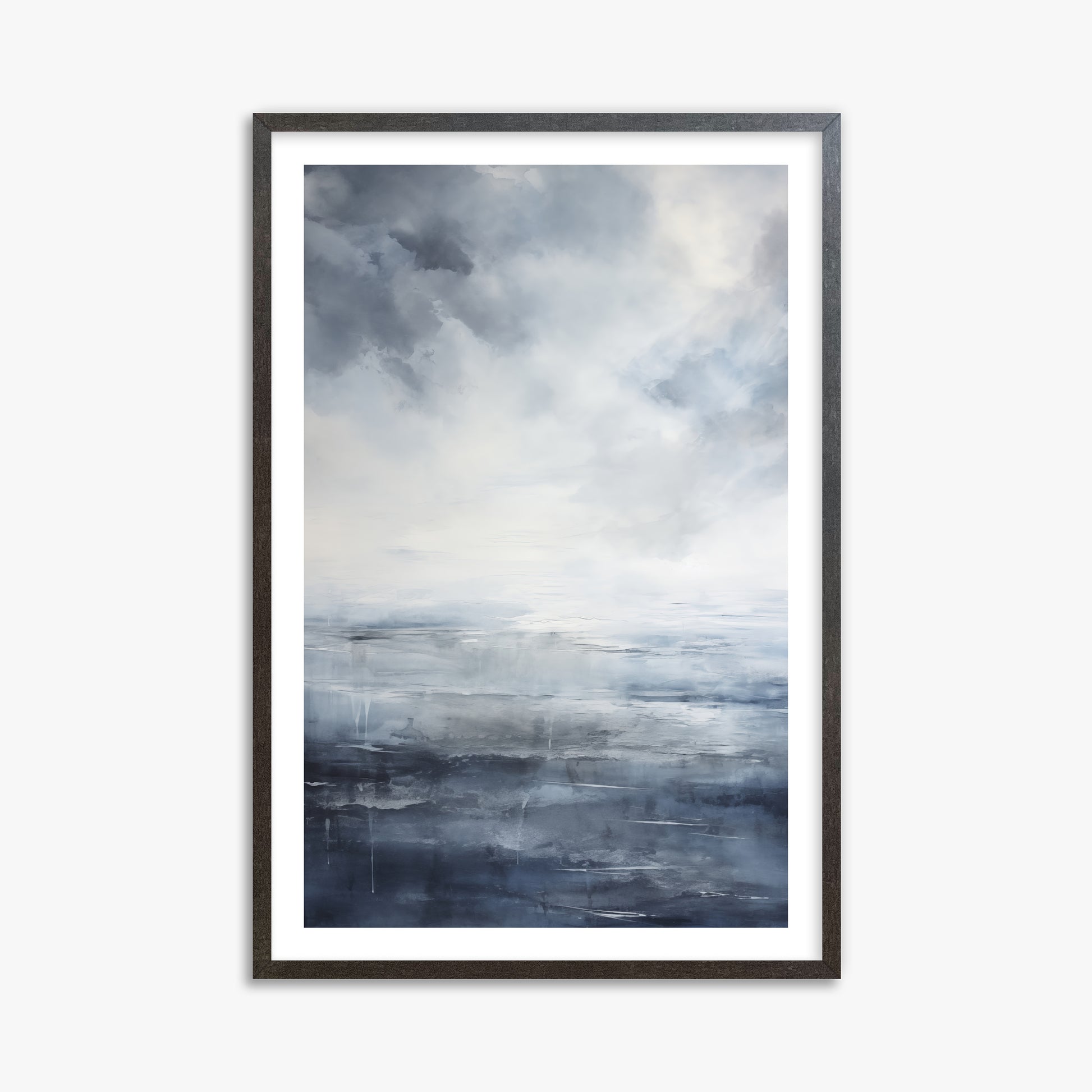 Tempest Mirror, 61x91cm Framed Art Reproduction With Espresso Frame