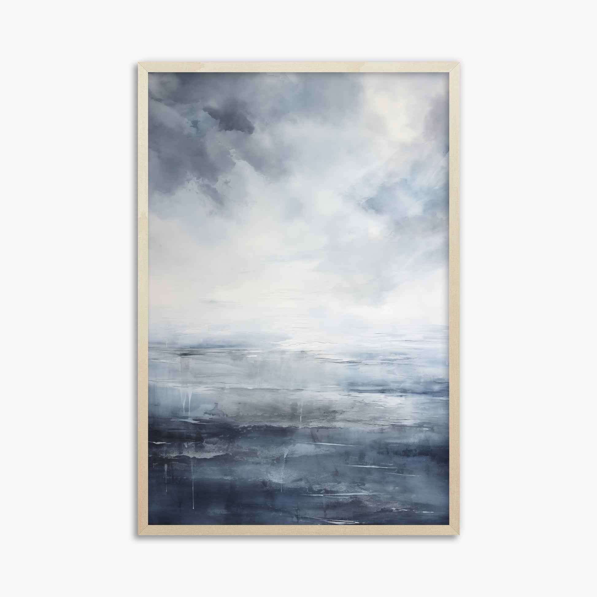 Tempest Mirror, 61x91cm Framed Art Reproduction With Lime Wood Frame