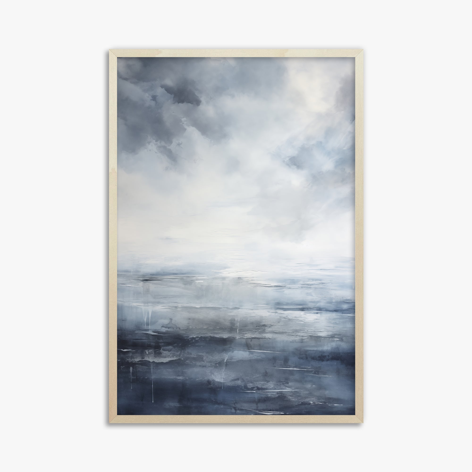 Tempest Mirror, 61x91cm Framed Art Reproduction With Lime Wood Frame