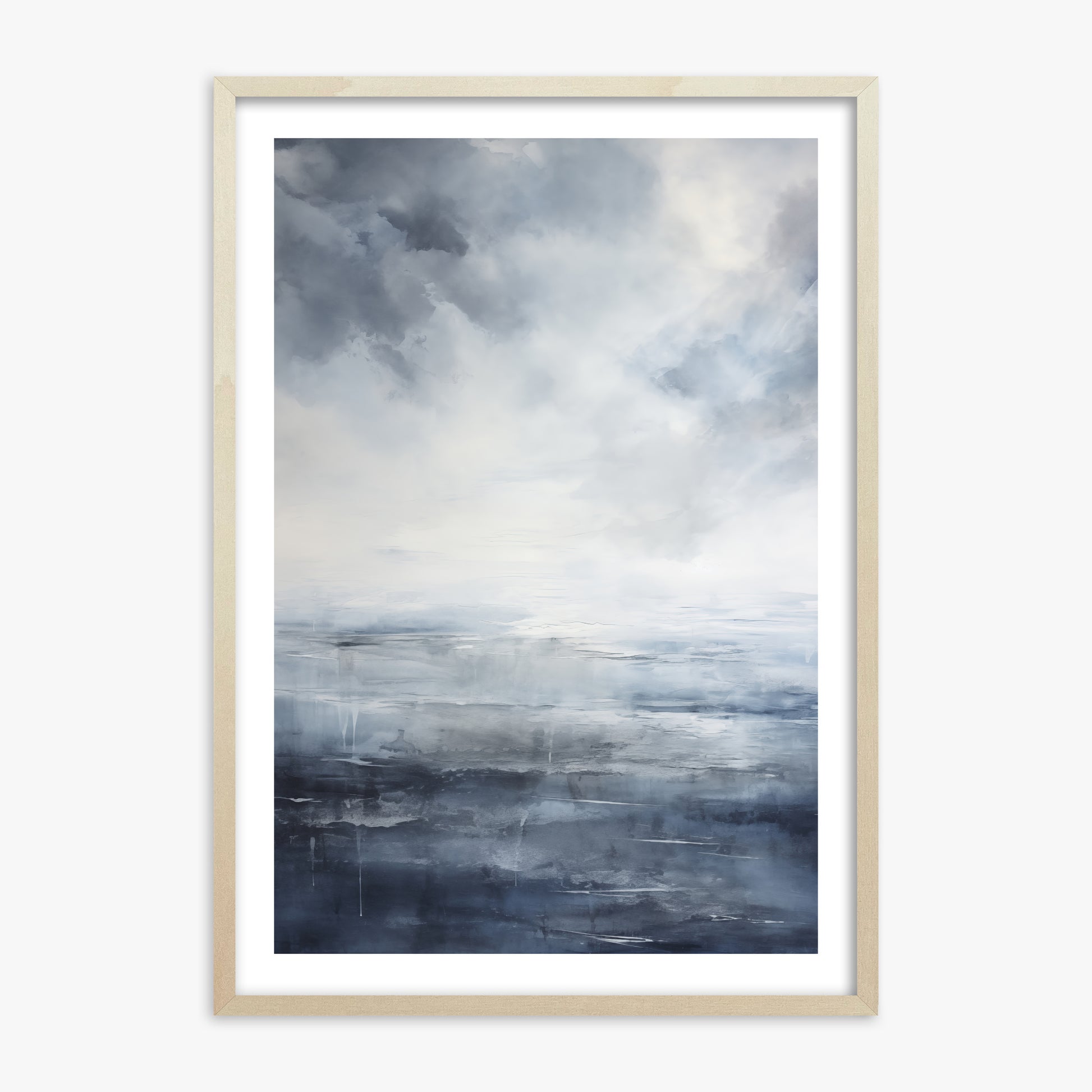 Tempest Mirror, 70x100cm Framed Art Reproduction With Lime Wood Frame