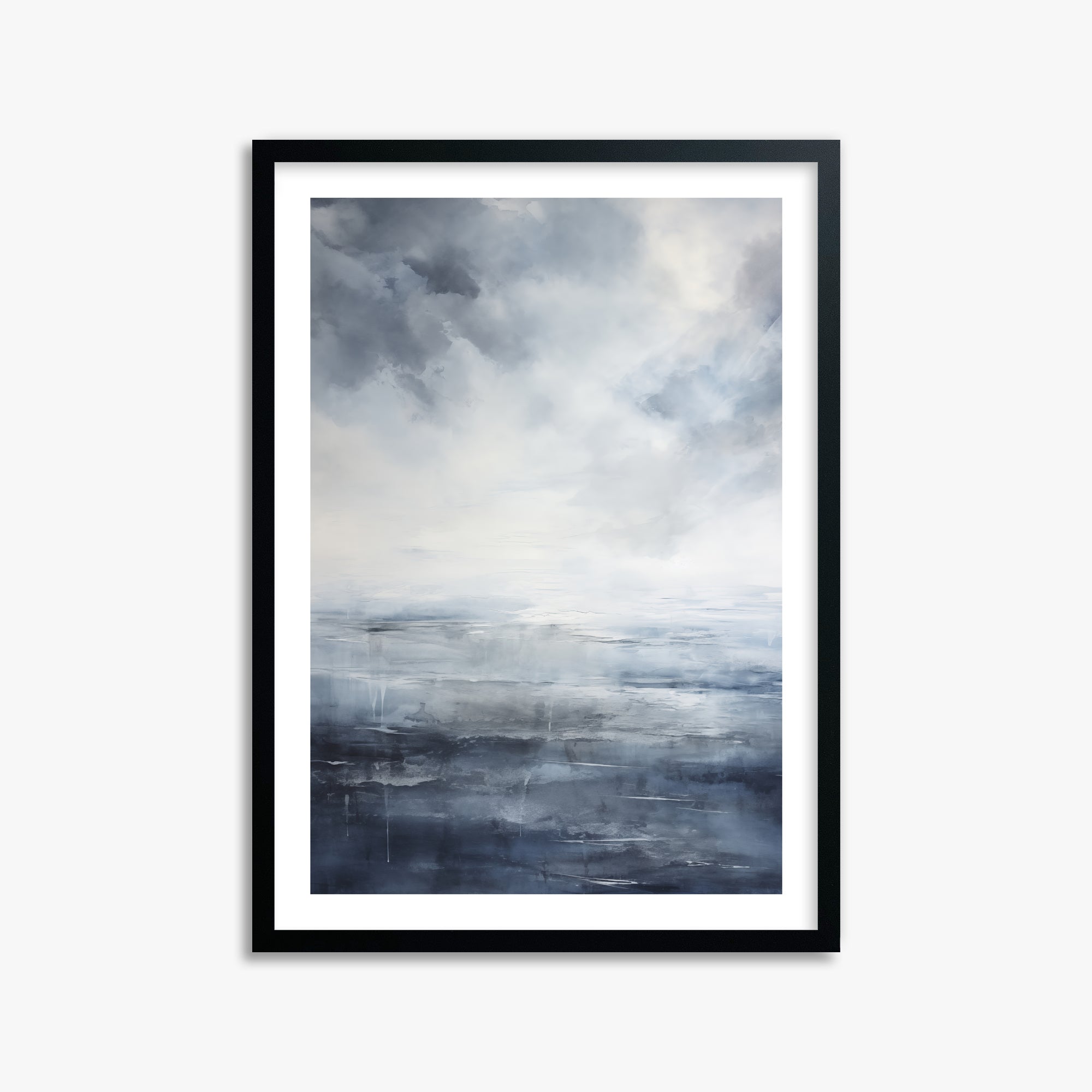 Tempest Mirror, 50x70cm Black Framed Art Reproduction