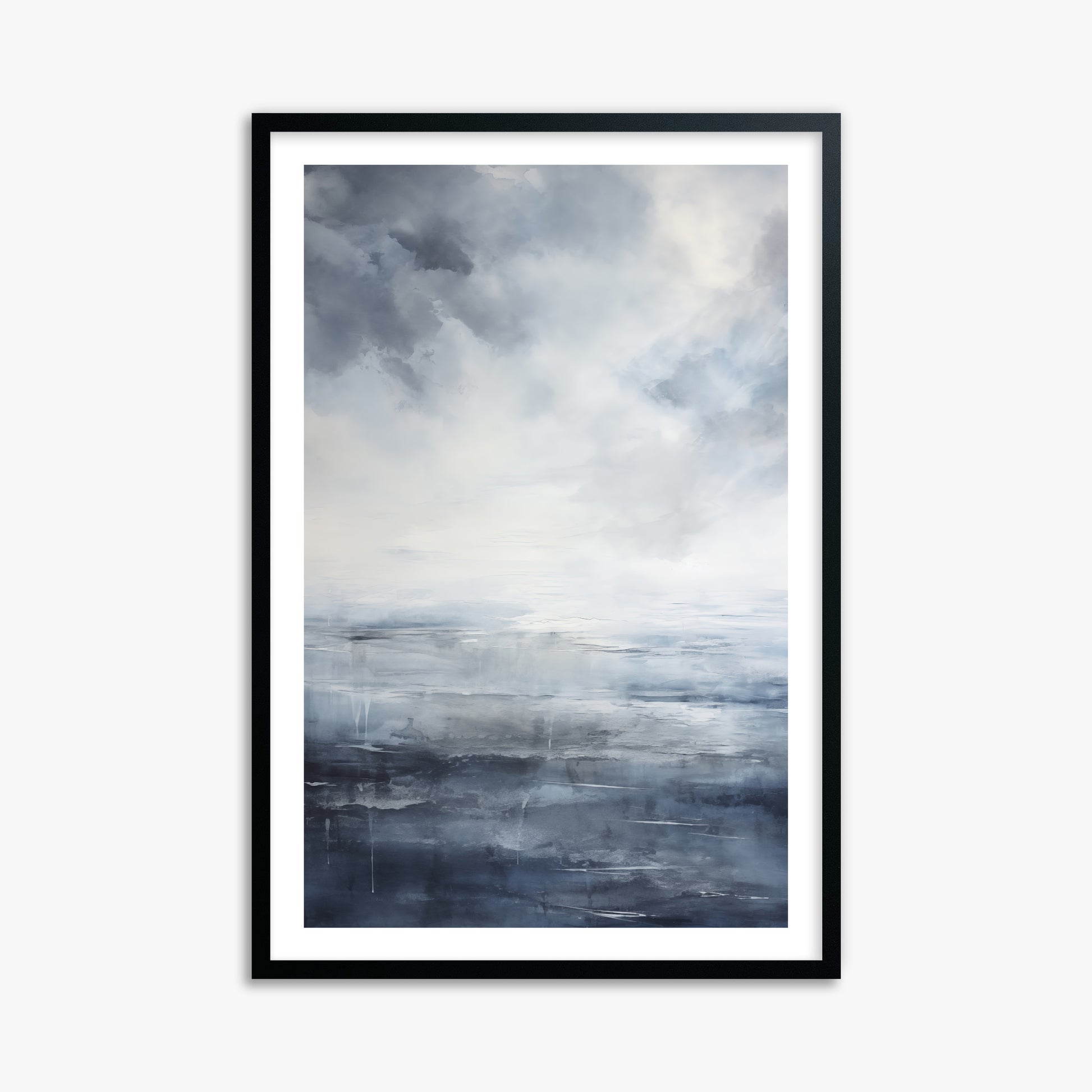 Tempest Mirror, 61x91cm Black Framed Art Reproduction