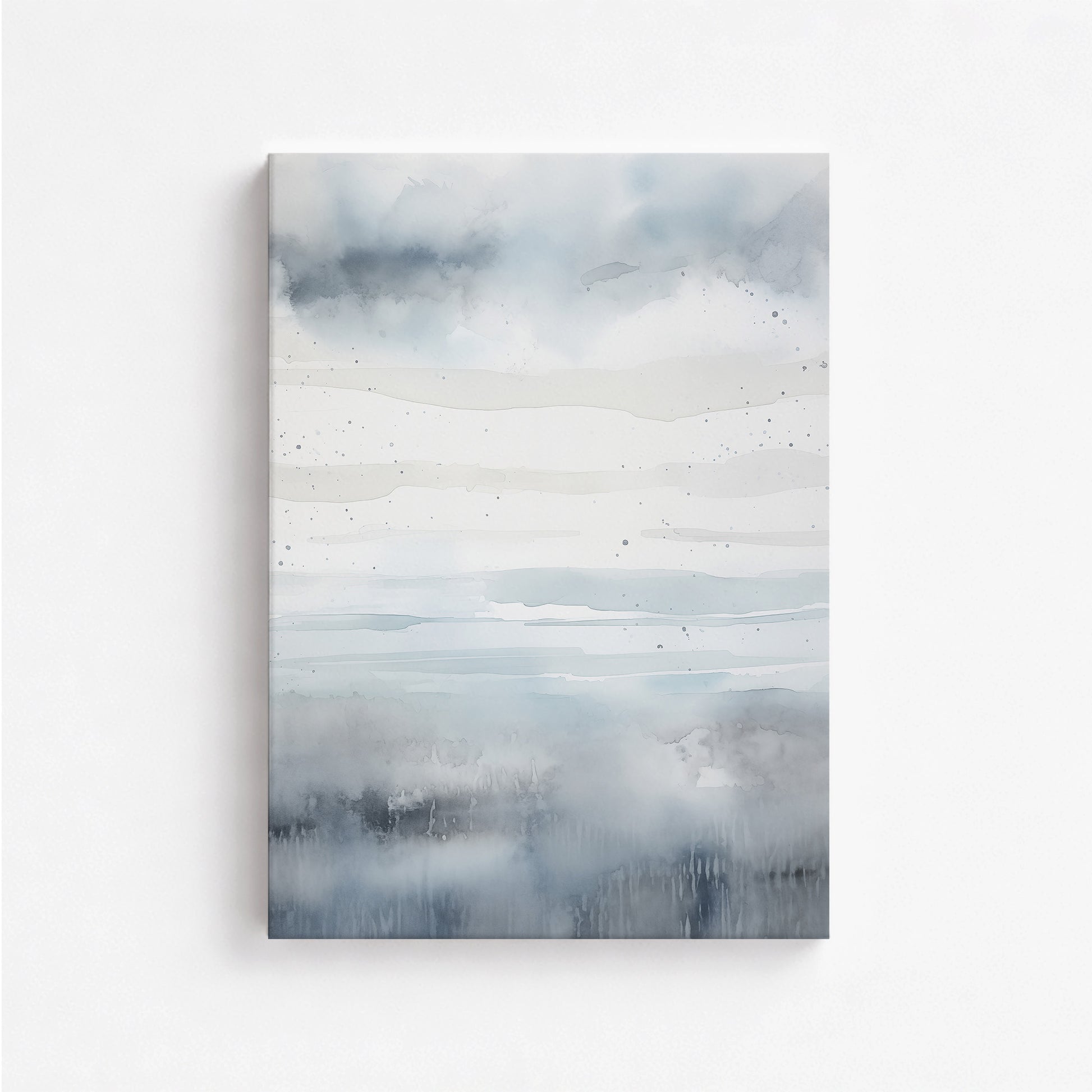 Misty Horizon Watercolor, 50x70cm Satin Canvas Art Reproduction