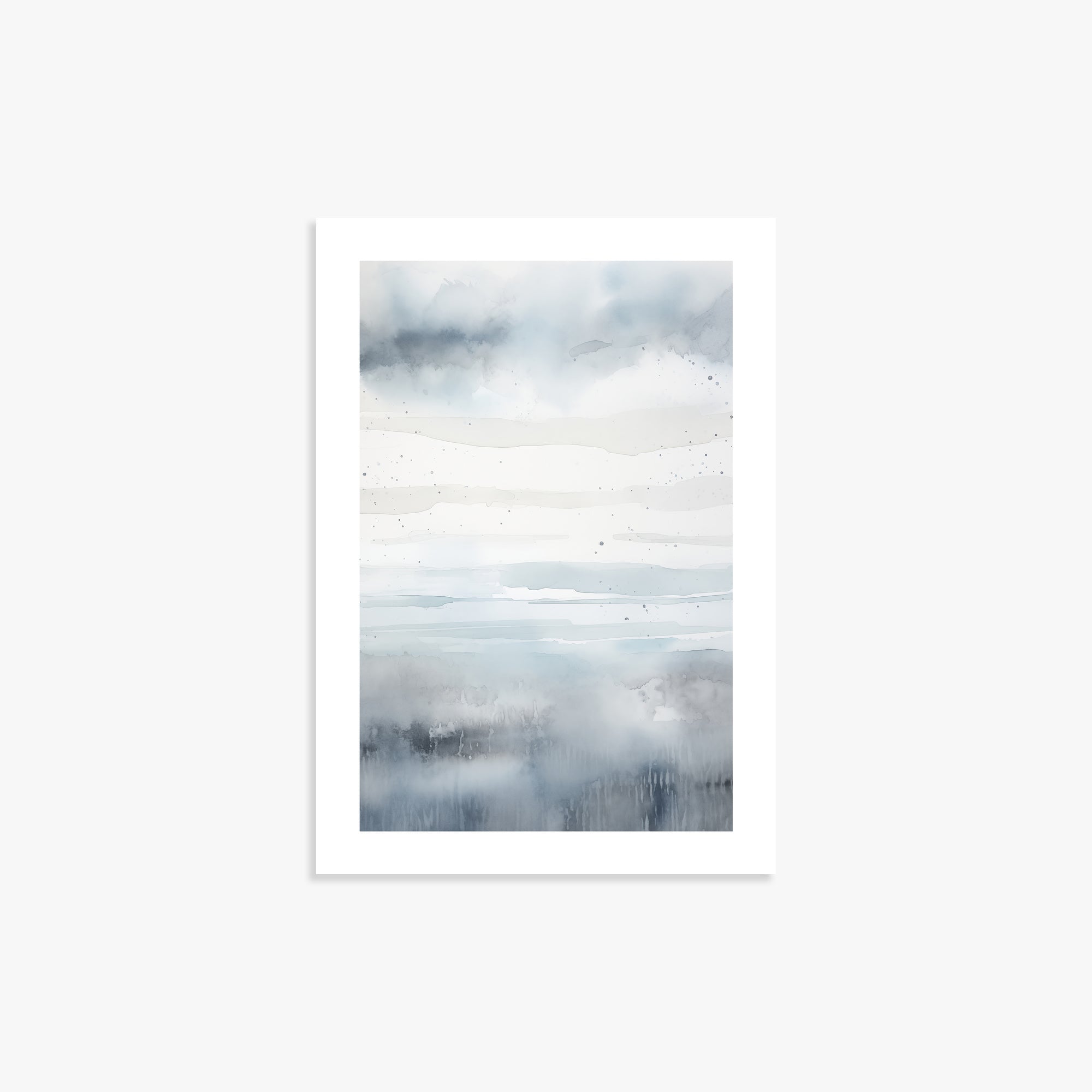 Misty Horizon Watercolor, 21x30cm Printed Poster