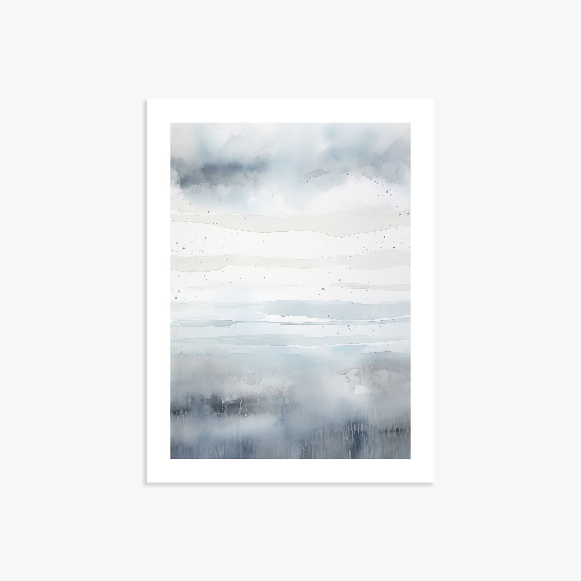 Misty Horizon Watercolor, 30x40cm Printed Poster