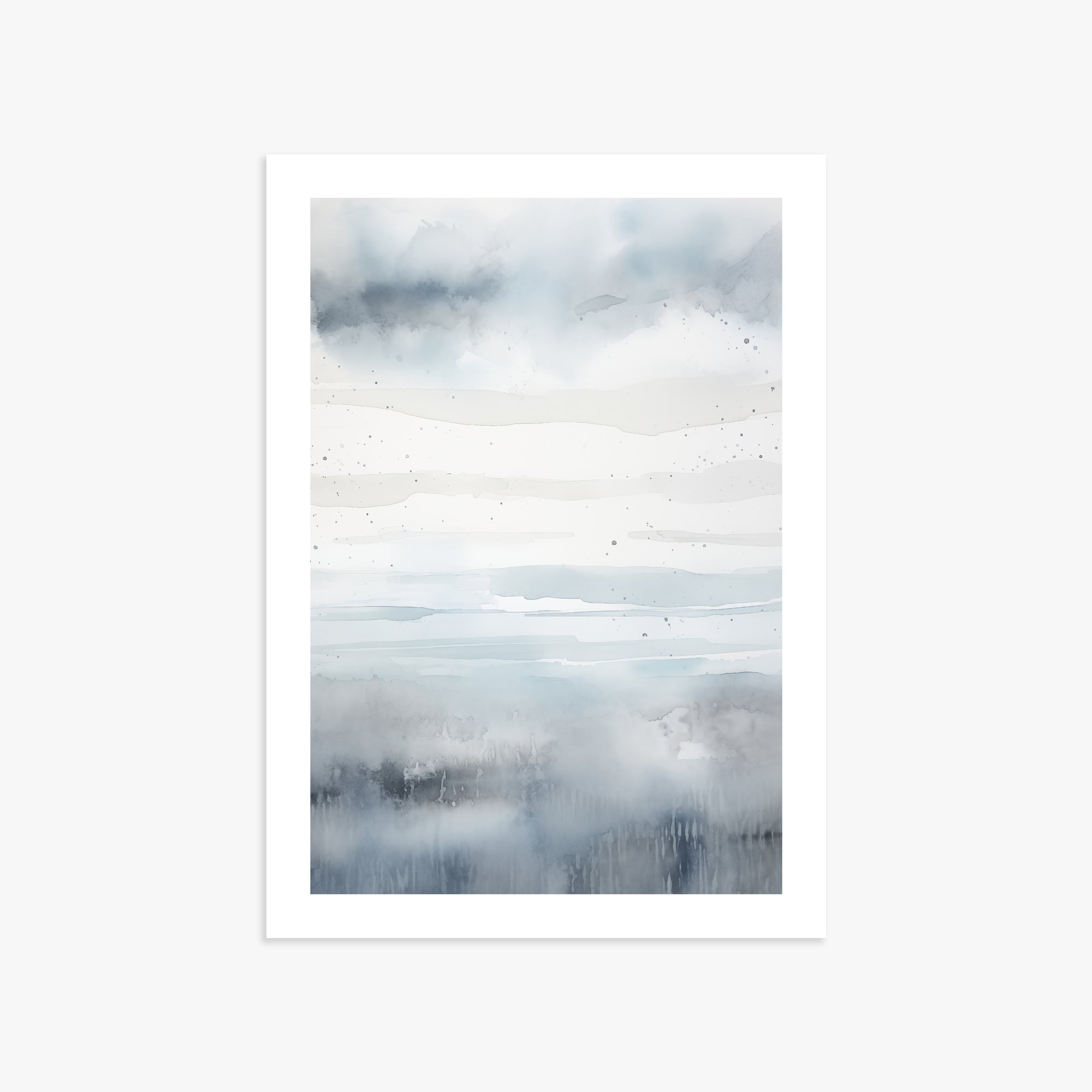 Misty Horizon Watercolor, 50x70cm Printed Poster