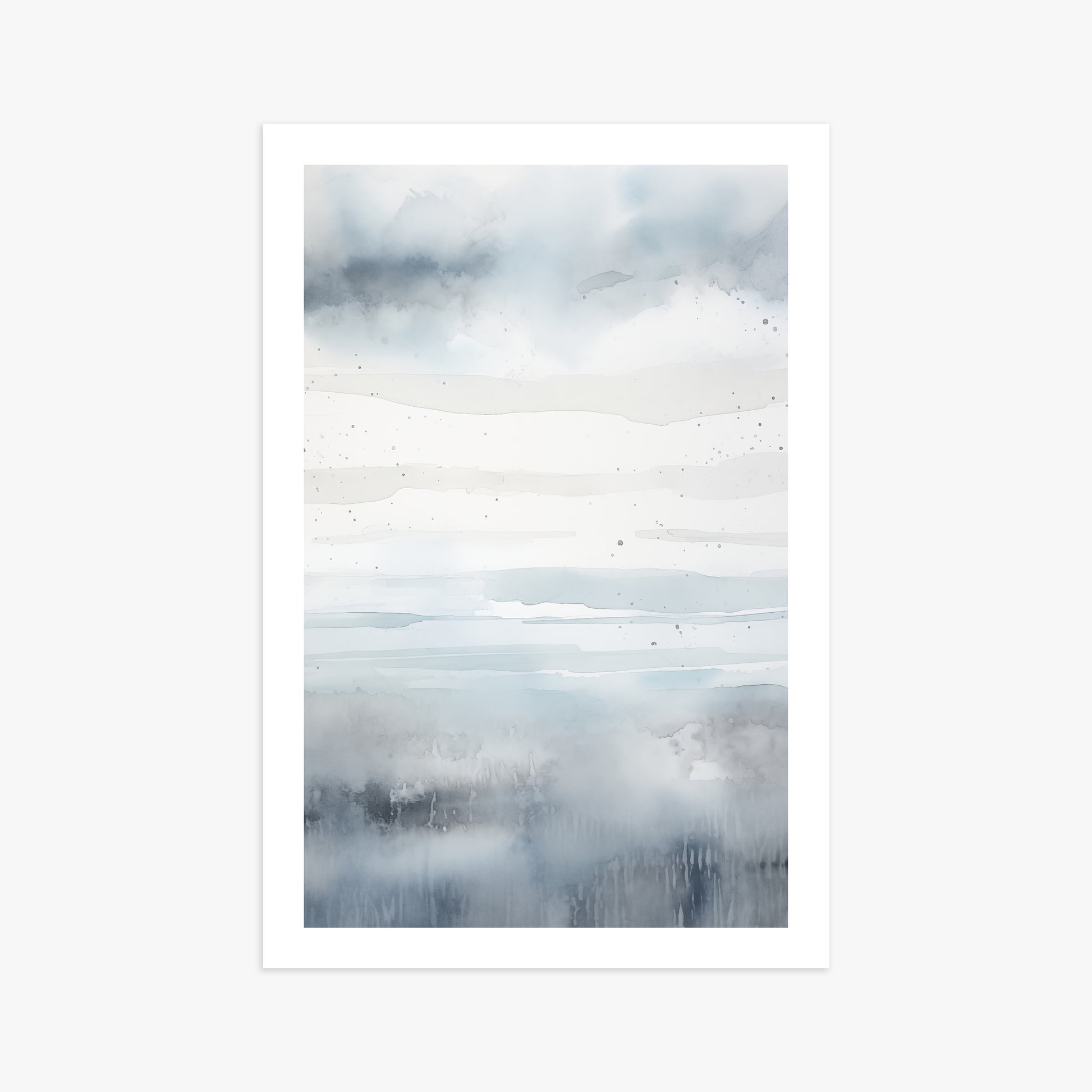 Misty Horizon Watercolor, 61x91cm Printed Poster