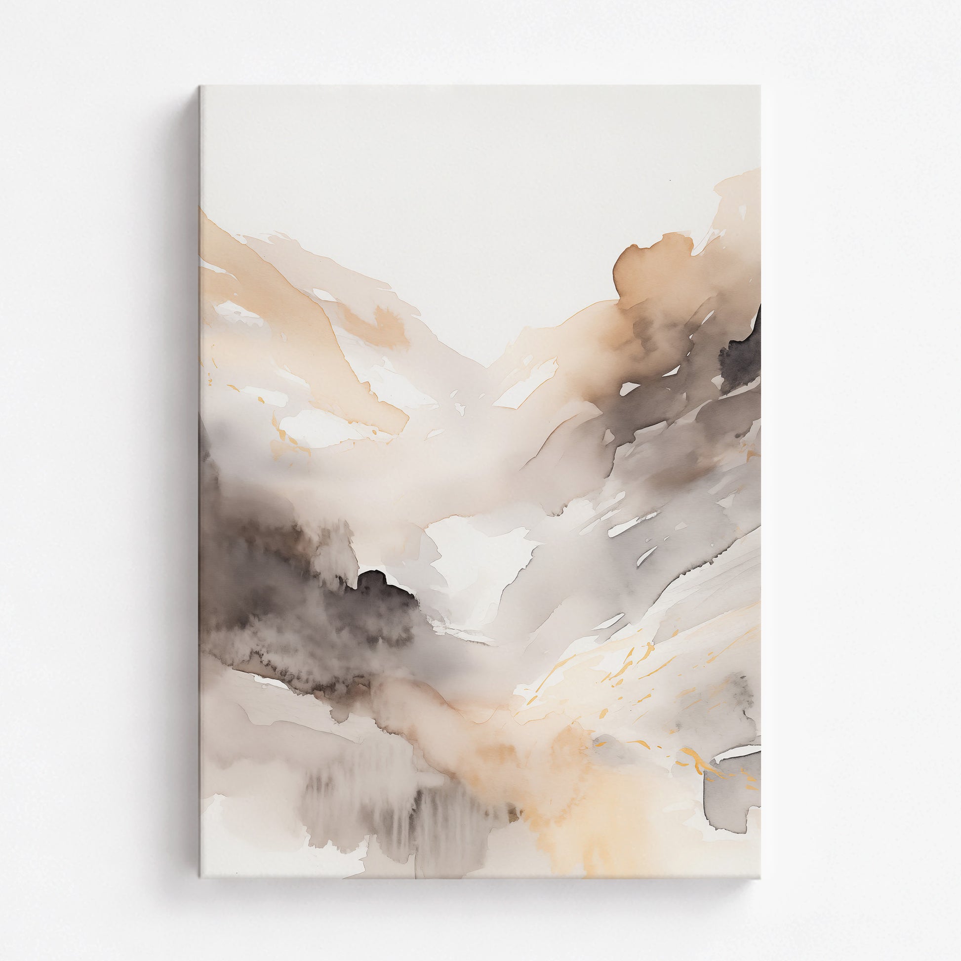 Misty Mountain Veil, 70x100cm Satin Canvas Art Reproduction